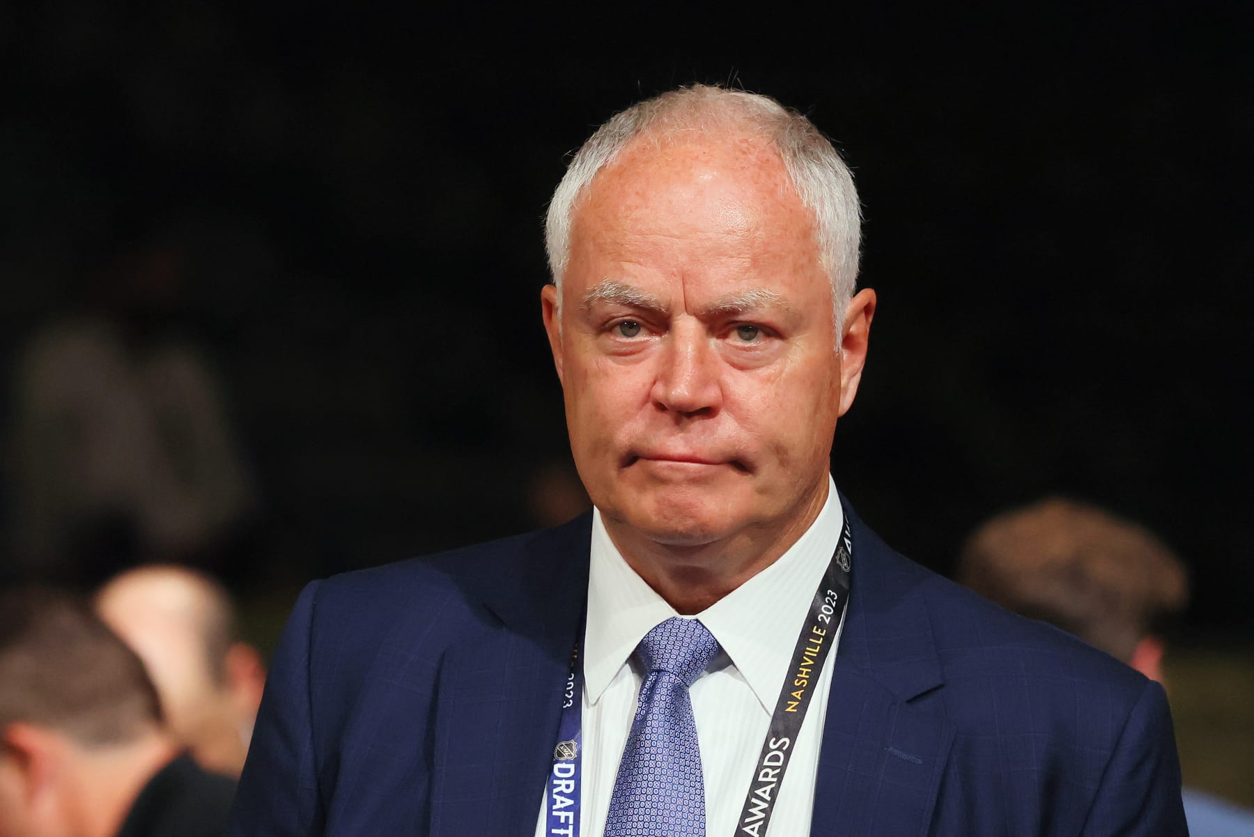 NASHVILLE, TENNESSEE - JUNE 29: Brian MacLellan of the Washington Capitals attends the 2023 NHL Draft at the Bridgestone Arena on June 29, 2023 in Nashville, Tennessee. (Photo by Bruce Bennett/Getty Images)