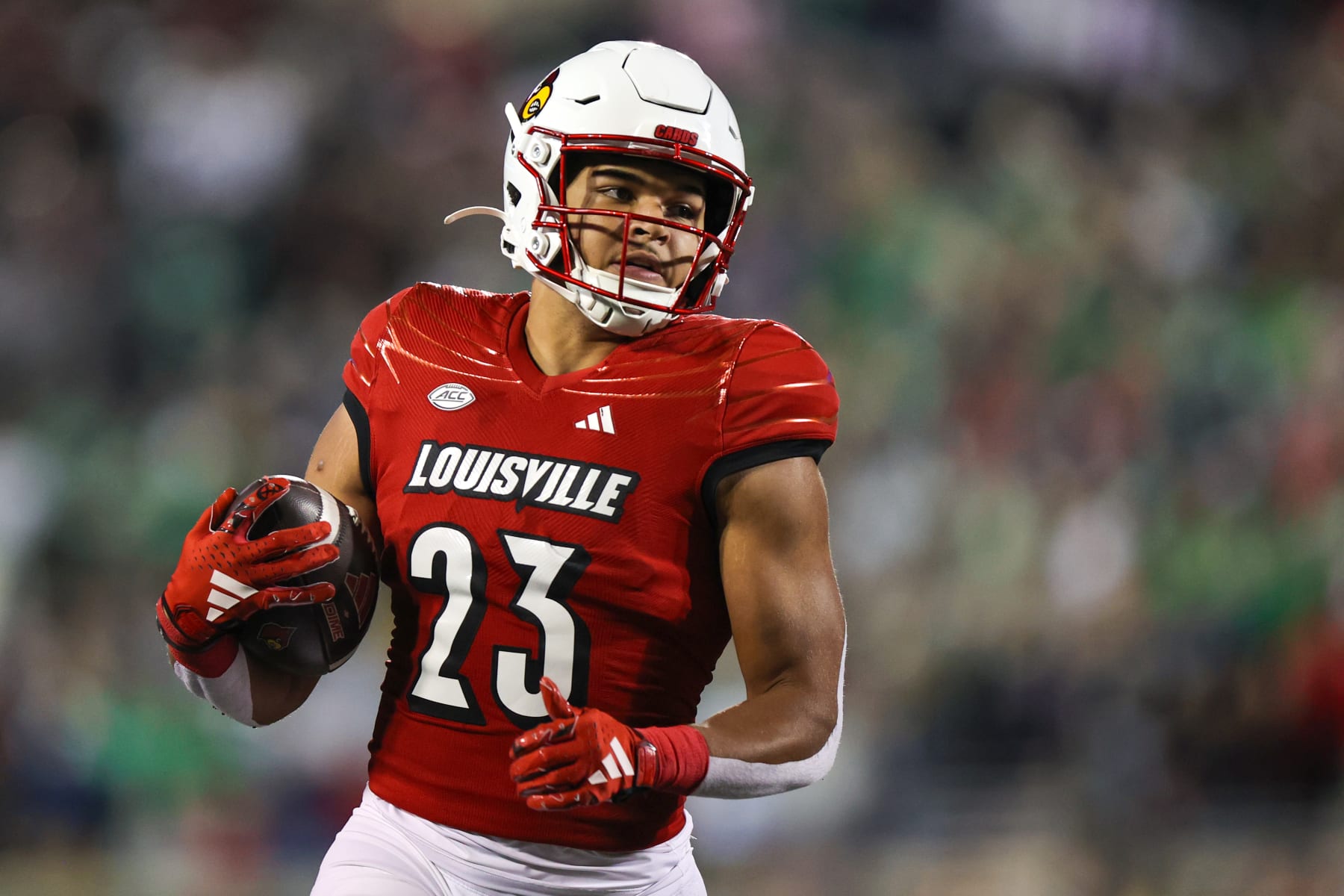 Louisville running back Isaac Guerendo