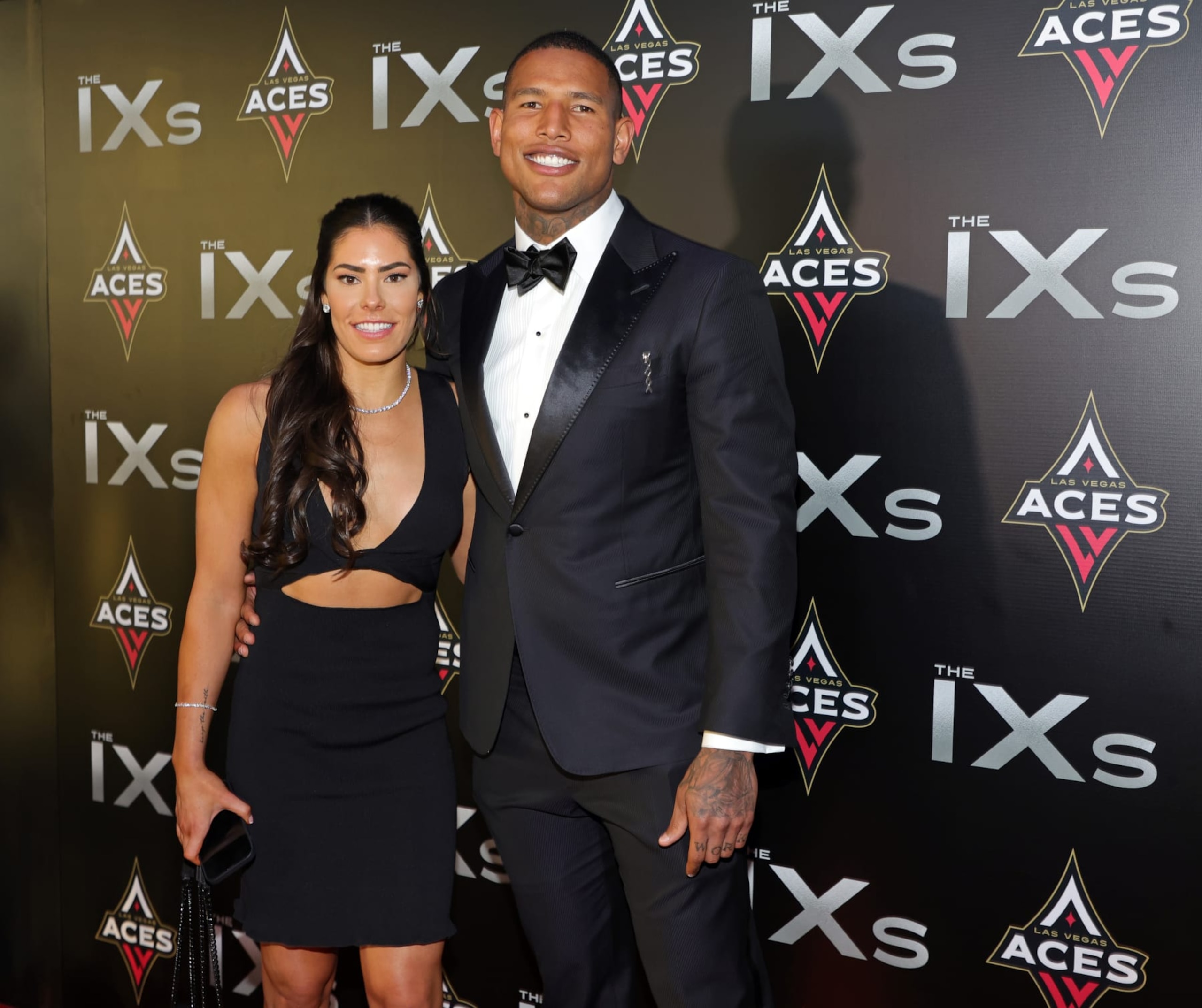 LAS VEGAS, NEVADA - JUNE 17: WNBA player Kelsey Plum (L) of the Las Vegas Aces and tight end Darren Waller of the Las Vegas Raiders attend the inaugural IX Awards at Allegiant Stadium on June 17, 2022 in Las Vegas, Nevada. The IXs, presented by the WNBA's Las Vegas Aces, celebrate the 50th anniversary of the passage of Title IX and recognize women and men who have fought for equality in sports and beyond. (Photo by Ethan Miller/Getty Images) LAS VEGAS, NEVADA - JUNE 17: WNBA player Kelsey Plum (L) of the Las Vegas Aces and tight end Darren Waller of the Las Vegas Raiders attend the inaugural IX Awards at Allegiant Stadium on June 17, 2022 in Las Vegas, Nevada. The IXs, presented by the WNBA's Las Vegas Aces, celebrate the 50th anniversary of the passage of Title IX and recognize women and men who have fought for equality in sports and beyond. (Photo by Ethan Miller/Getty Images)
