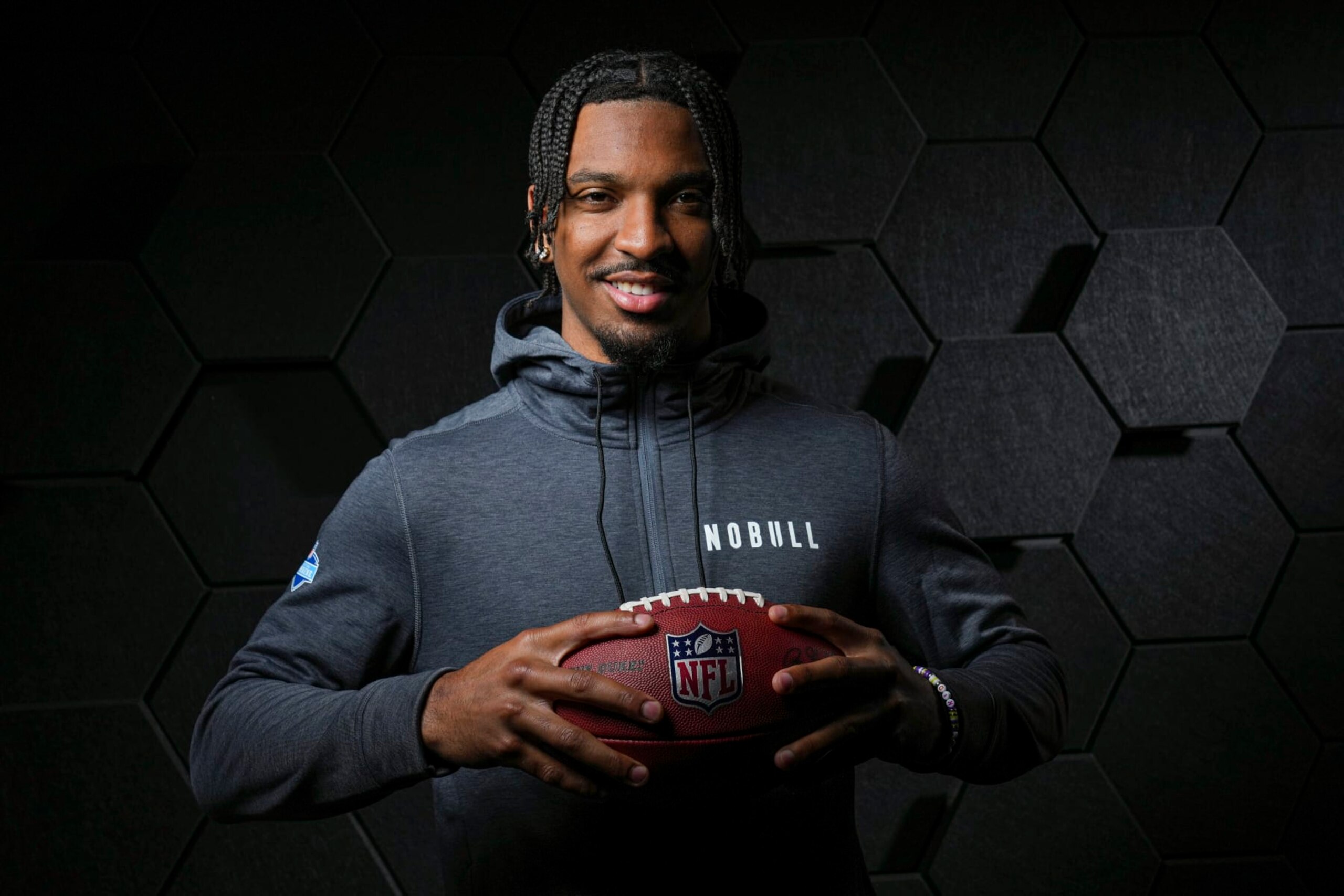 INDIANAPOLIS, INDIANA - FEBRUARY 29: Quarterback Jayden Daniels of the LSU Tigers poses for portraits at the Indiana Convention Center on February 29, 2024 in Indianapolis, Indiana. (Photo by Todd Rosenberg/Getty Images) INDIANAPOLIS, INDIANA - FEBRUARY 29: Quarterback Jayden Daniels of the LSU Tigers poses for portraits at the Indiana Convention Center on February 29, 2024 in Indianapolis, Indiana. (Photo by Todd Rosenberg/Getty Images)