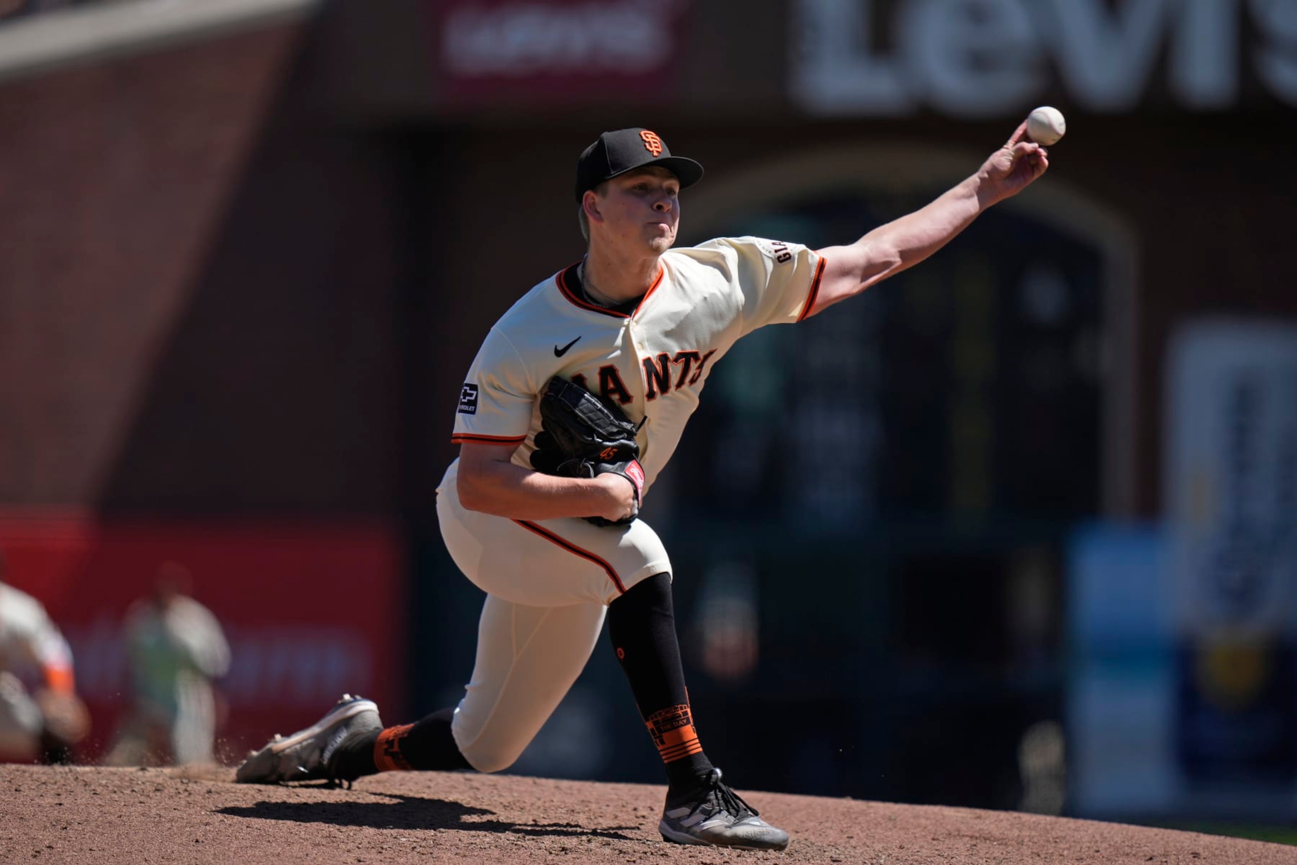 SAN FRANCISCO, CALIFORNIA - APRIL 20: Kyle Harrison #45 of the San Francisco Giants pitches at Oracle Park on April 20, 2024 in San Francisco, California. (Photo by Andy Kuno/San Francisco Giants/Getty Images) SAN FRANCISCO, CALIFORNIA - APRIL 20: Kyle Harrison #45 of the San Francisco Giants pitches at Oracle Park on April 20, 2024 in San Francisco, California. (Photo by Andy Kuno/San Francisco Giants/Getty Images)
