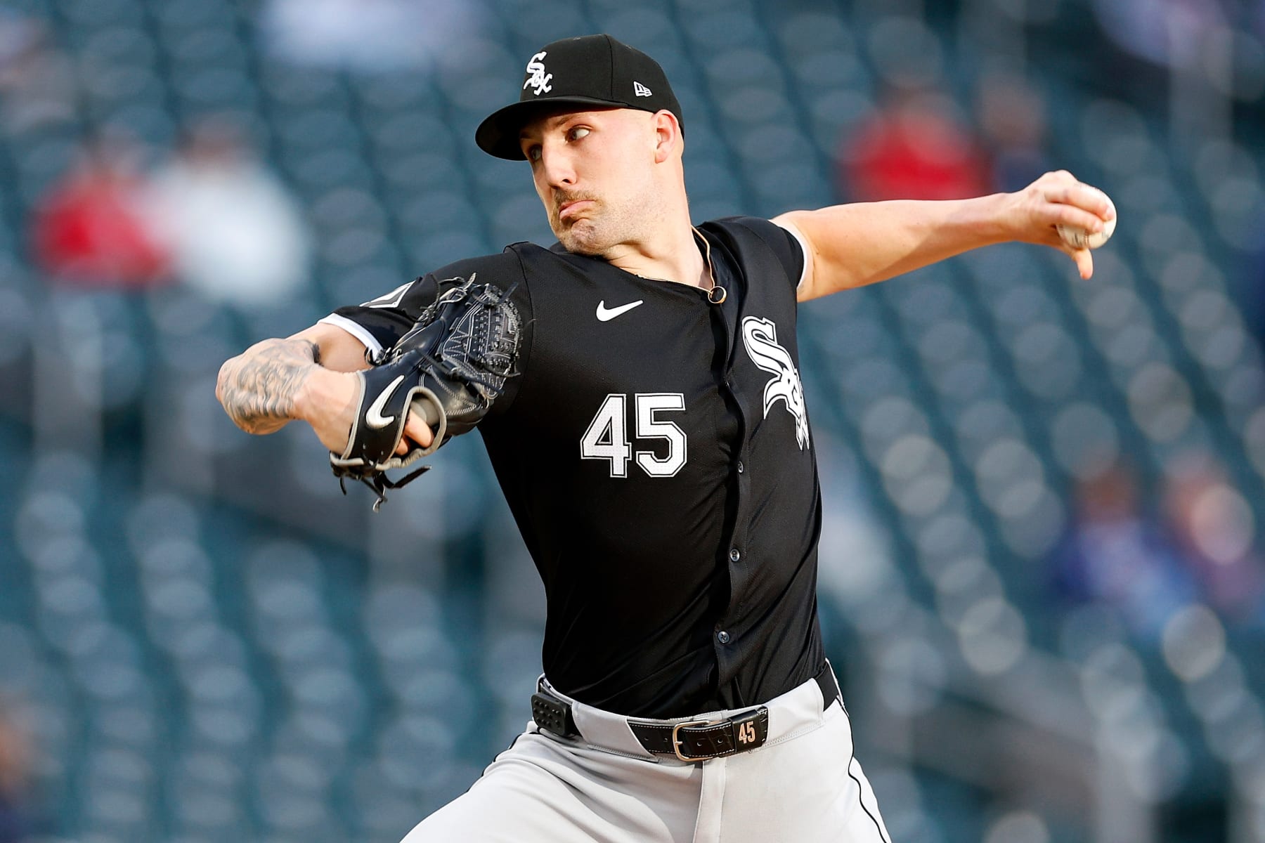 MINNEAPOLIS, MINNESOTA - APRIL 24: Garrett Crochet #45 of the Chicago White Sox delivers a pitch against the Minnesota Twins in the first inning at Target Field on April 24, 2024 in Minneapolis, Minnesota. (Photo by David Berding/Getty Images)