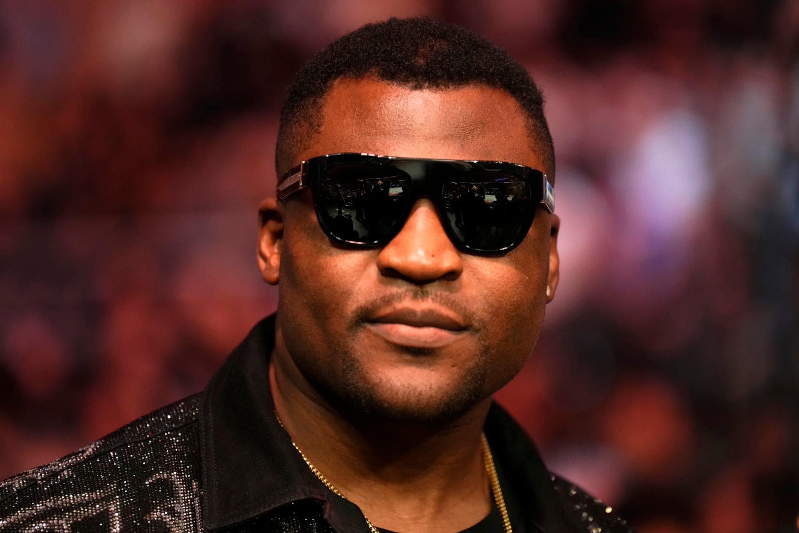 NEW YORK, NEW YORK - NOVEMBER 12: UFC Heavyweight Champion Francis Ngannou is seen in attendance during the UFC 281 event at Madison Square Garden on November 12, 2022 in New York City. (Photo by Chris Unger/Zuffa LLC)
