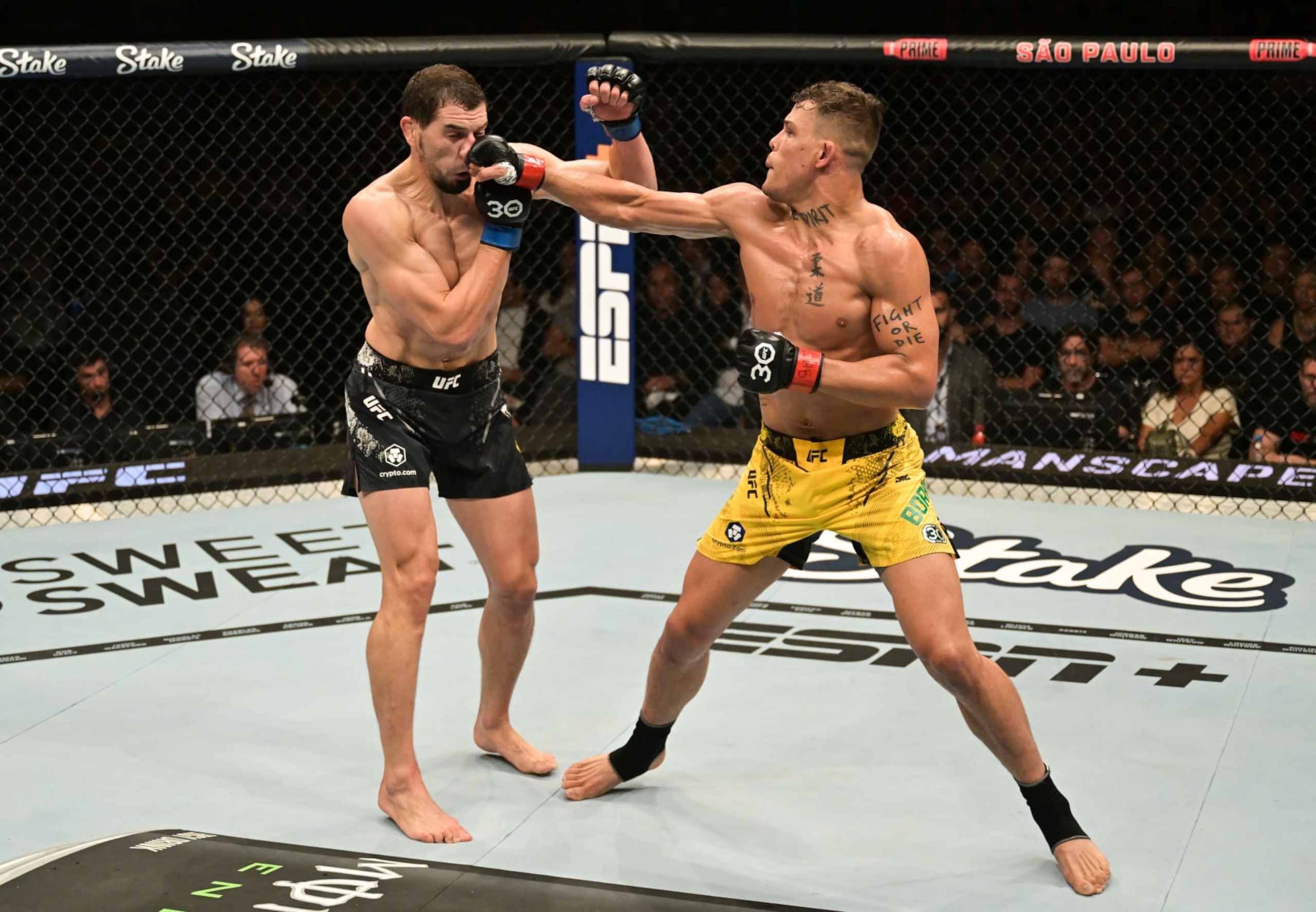 Caio Borralho punches Abus Magomedov