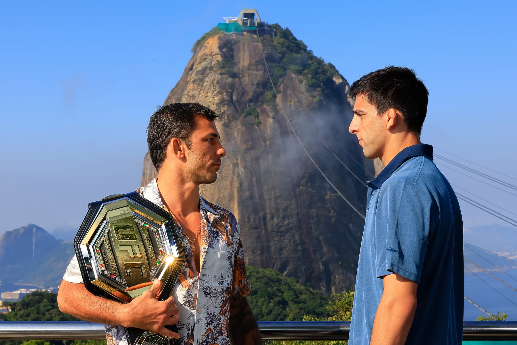 Alexandre Pantoja squares off against Steve Erceg