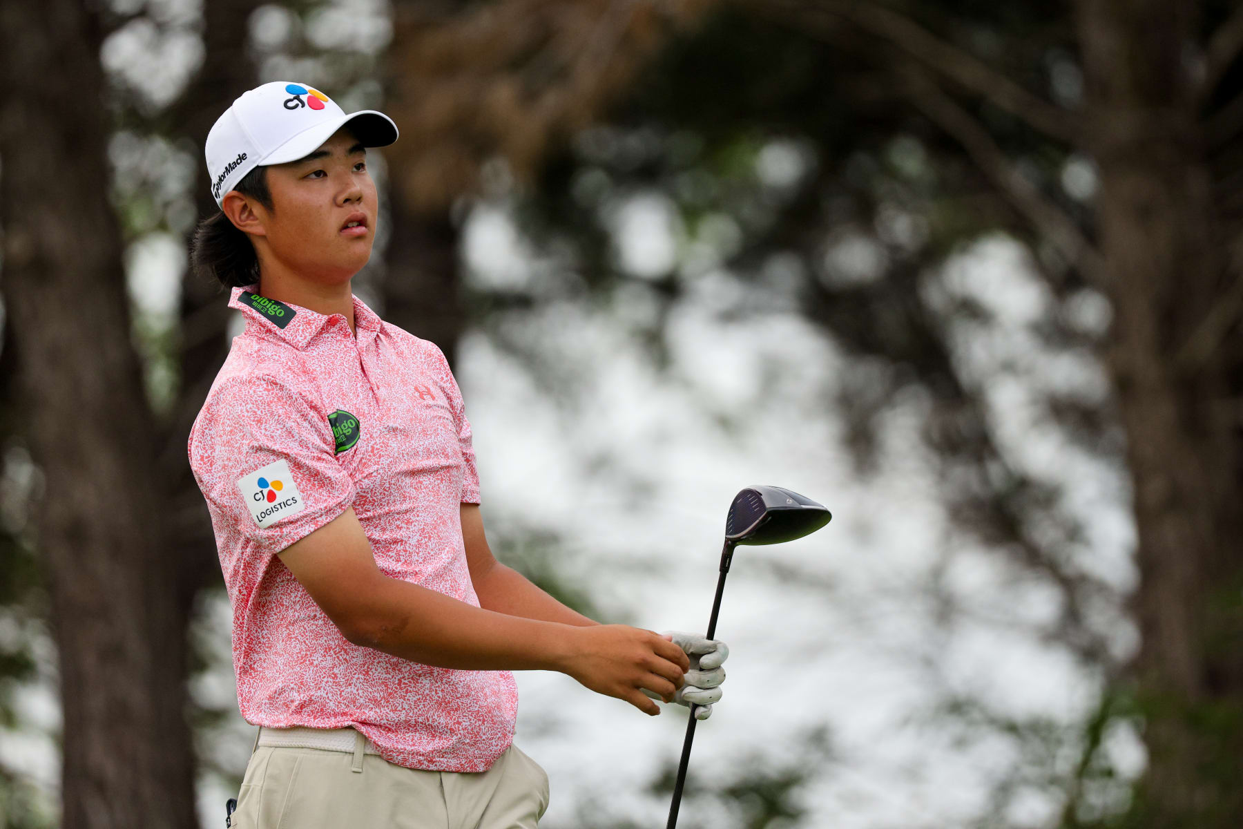 MCKINNEY, TEXAS - MAY 03: Kris Kim of England watches a tee shot on the 14th hole during the second round of THE CJ CUP Byron Nelson at TPC Craig Ranch on May 03, 2024 in McKinney, Texas. (Photo by Mike Mulholland/Getty Images for The CJ Cup)