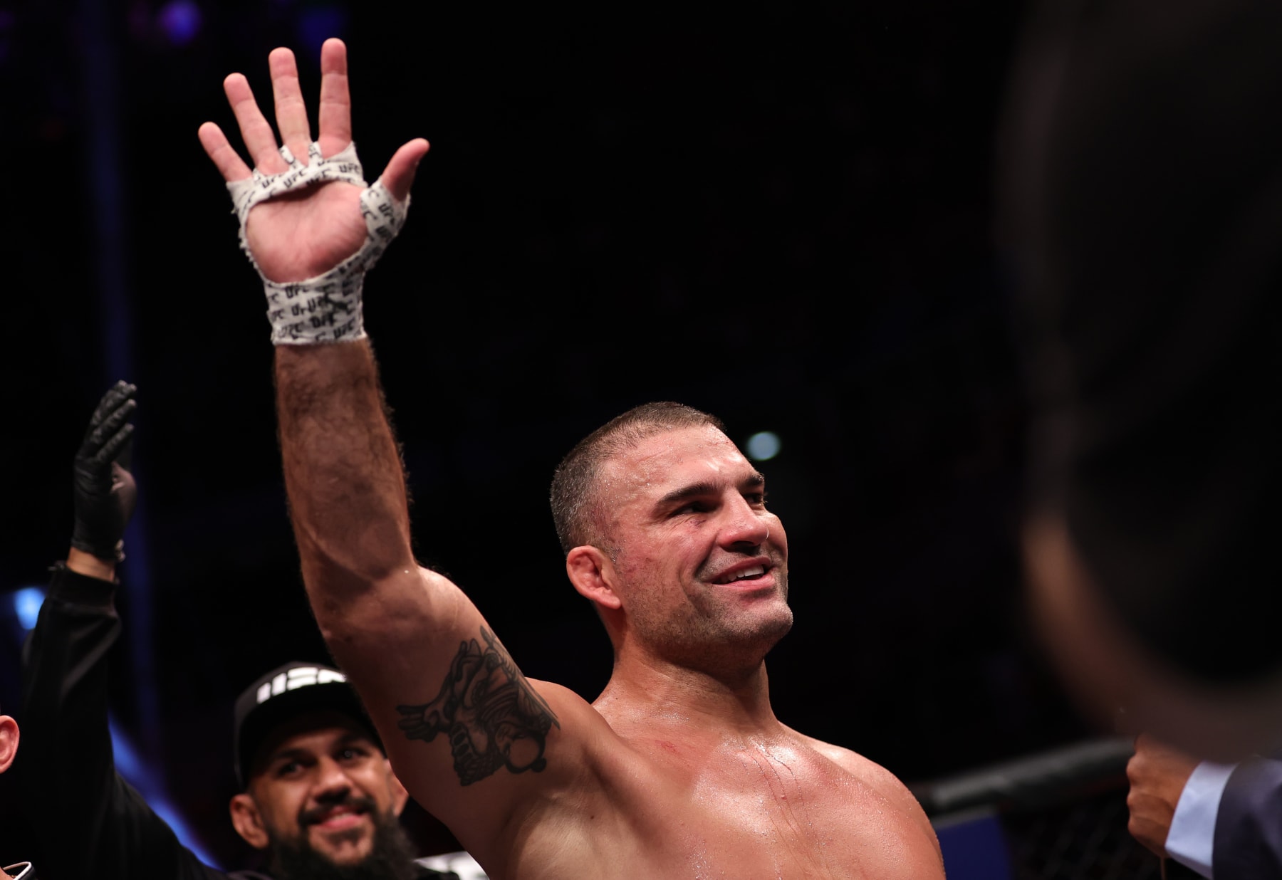 RIO DE JANEIRO, BRAZIL - JANUARY 21: Mauricio Rua of Brazil reacts after his loss to Ihor Potieria of Ukraine in a light heavyweight fight during the UFC 283 event at Jeunesse Arena on January 21, 2023 in Rio de Janeiro, Brazil. (Photo by Buda Mendes/Zuffa LLC via Getty Images)