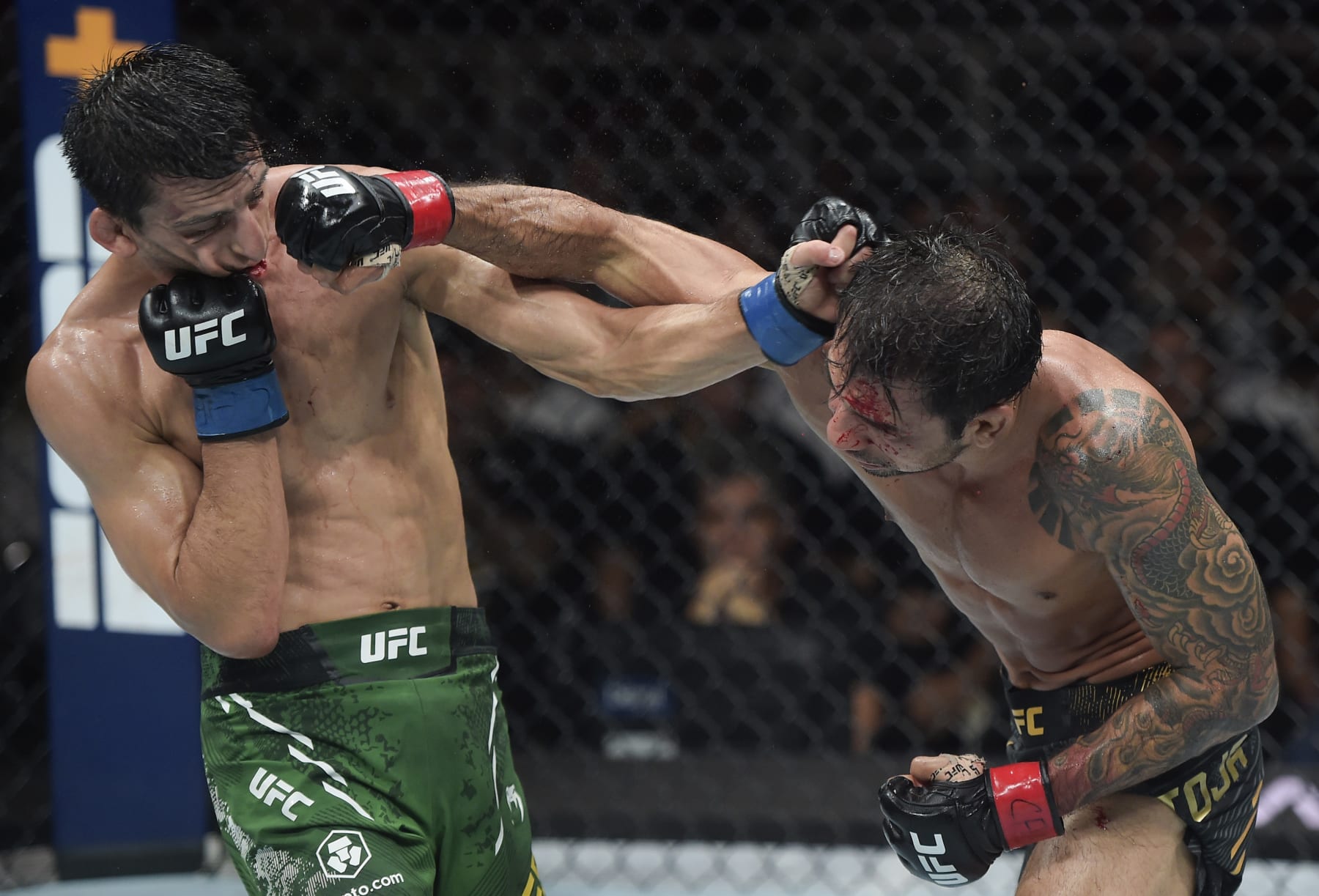 Alexandre Pantoja punches Steve Erceg