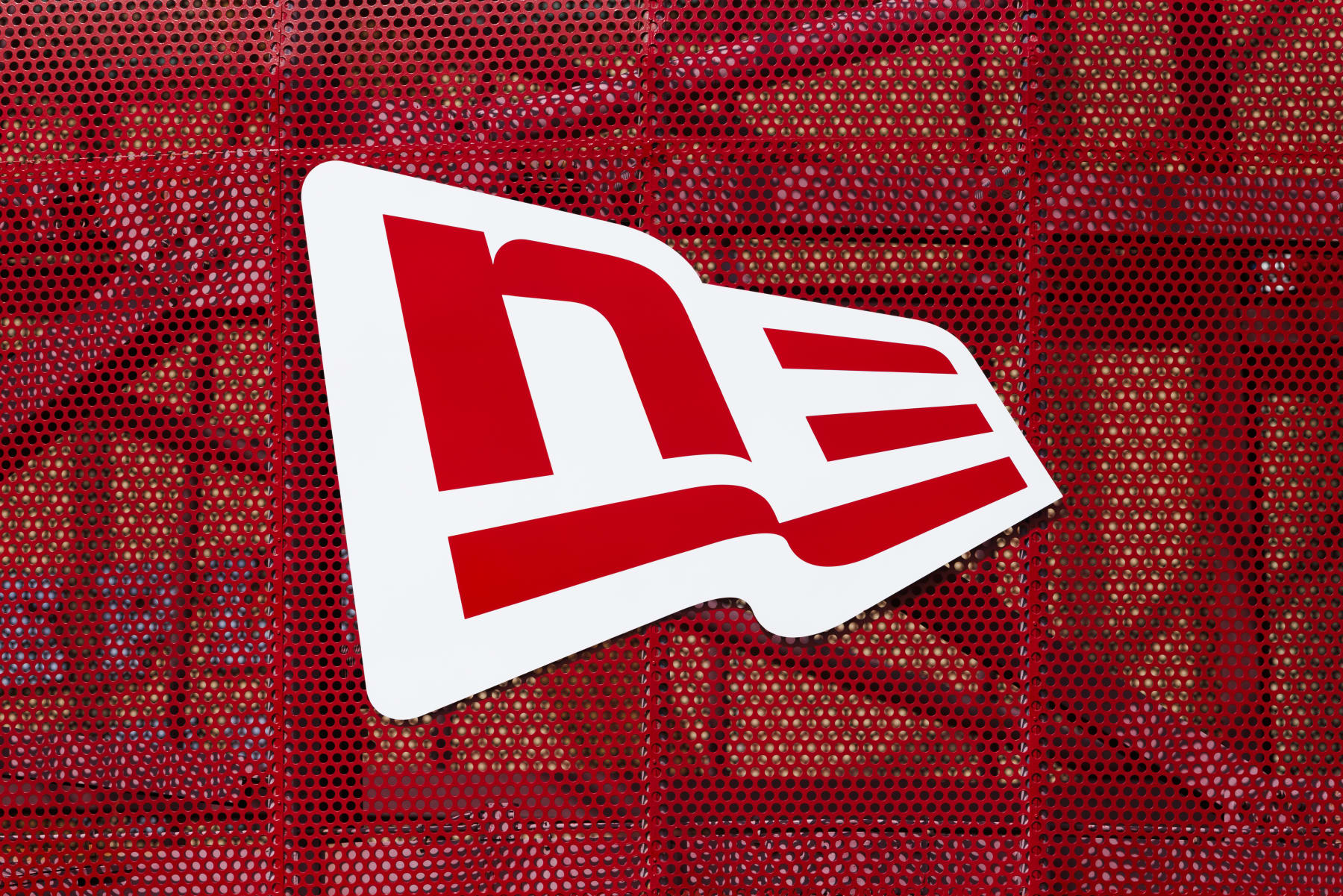 ANAHEIM, CALIFORNIA - MARCH 26: A detail view of a New Era Cap logo during a baseball game between the Los Angeles Dodgers and the Los Angeles Angels at Angel Stadium of Anaheim on March 26, 2024 in Anaheim, California. (Photo by Ric Tapia/Getty Images)