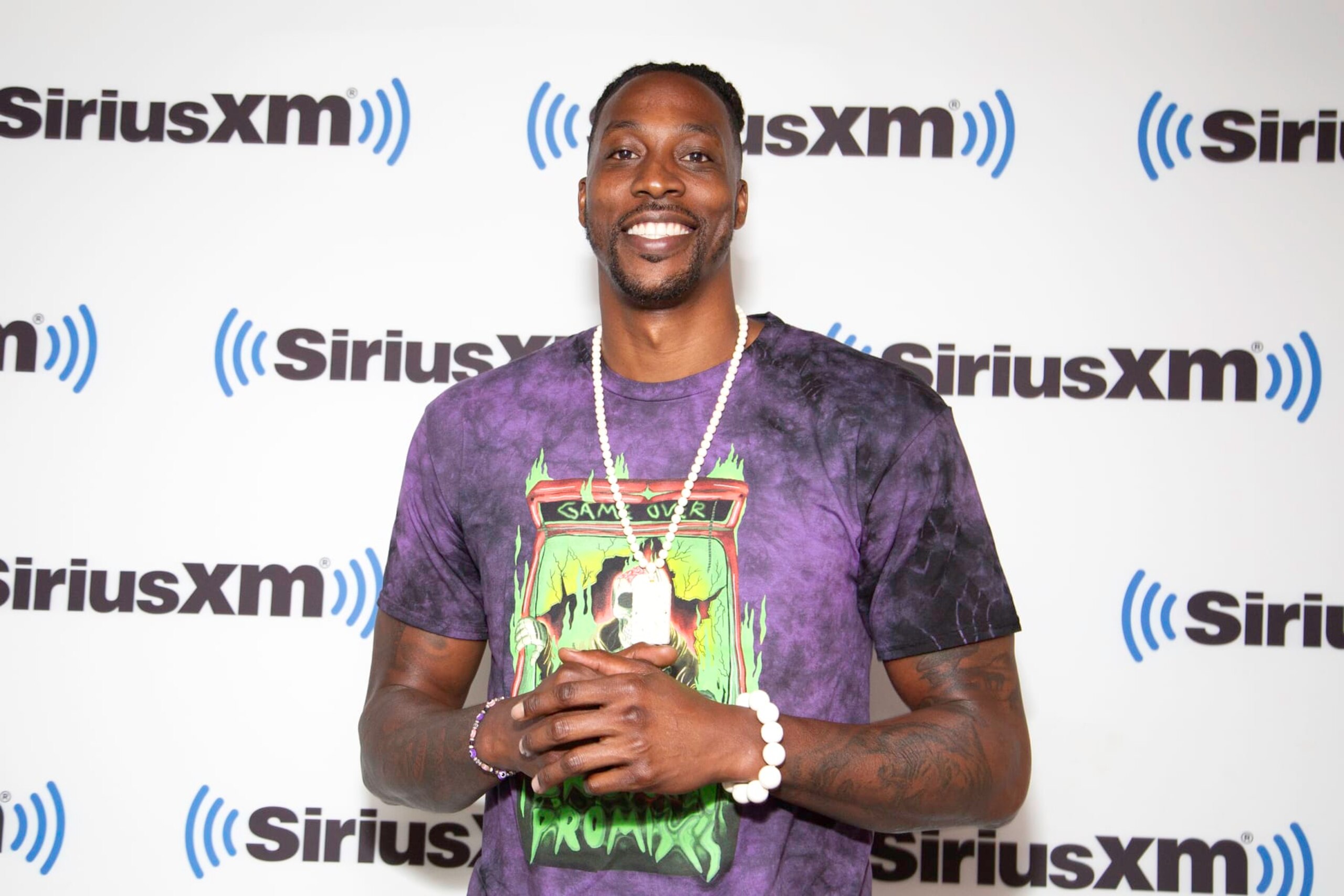 NEW YORK, NEW YORK - JULY 25: Dwight Howard visits SiriusXM Studios on July 25, 2023 in New York City. (Photo by Santiago Felipe/Getty Images)