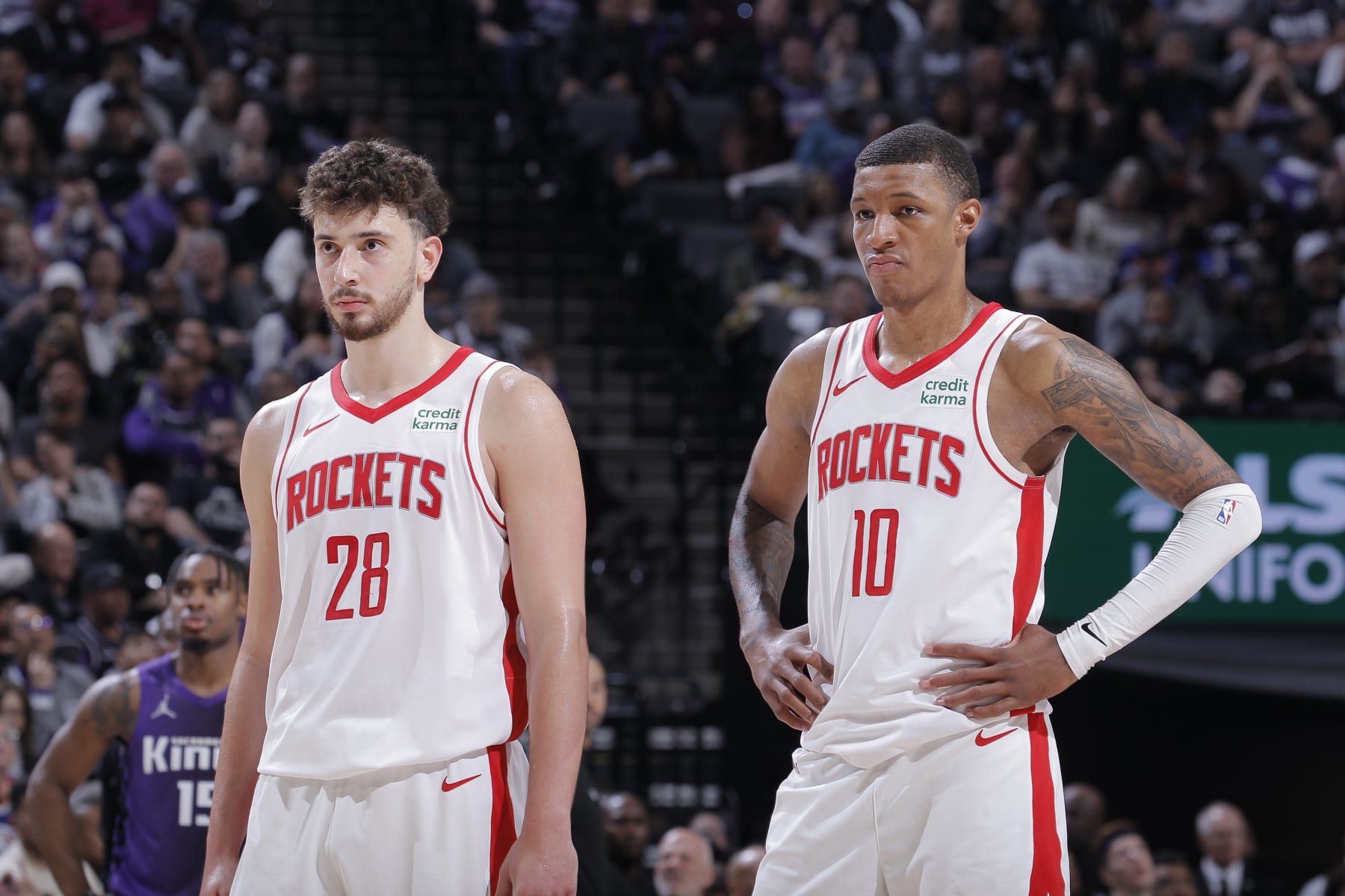 Alperen Åengün and Jabari Smith Jr.