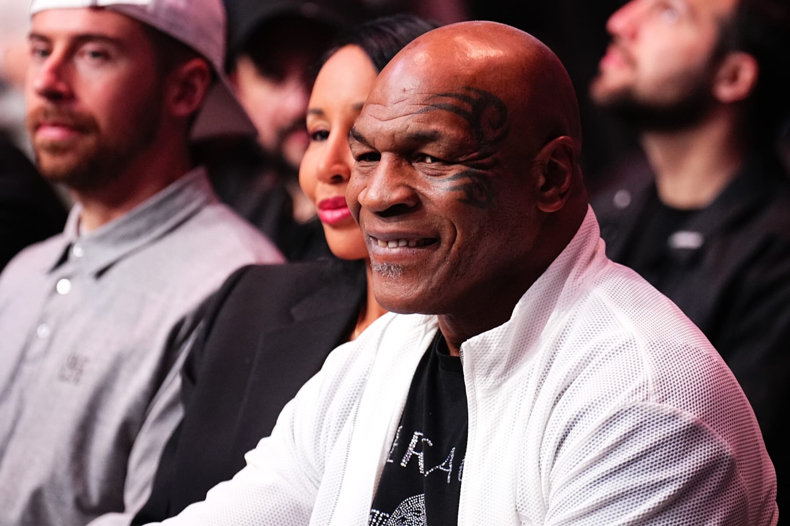 LAS VEGAS, NEVADA - APRIL 13: Mike Tyson attends the UFC 300 event at T-Mobile Arena on April 13, 2024 in Las Vegas, Nevada. (Photo by Chris Unger/Zuffa LLC via Getty Images) LAS VEGAS, NEVADA - APRIL 13: Mike Tyson attends the UFC 300 event at T-Mobile Arena on April 13, 2024 in Las Vegas, Nevada. (Photo by Chris Unger/Zuffa LLC via Getty Images)