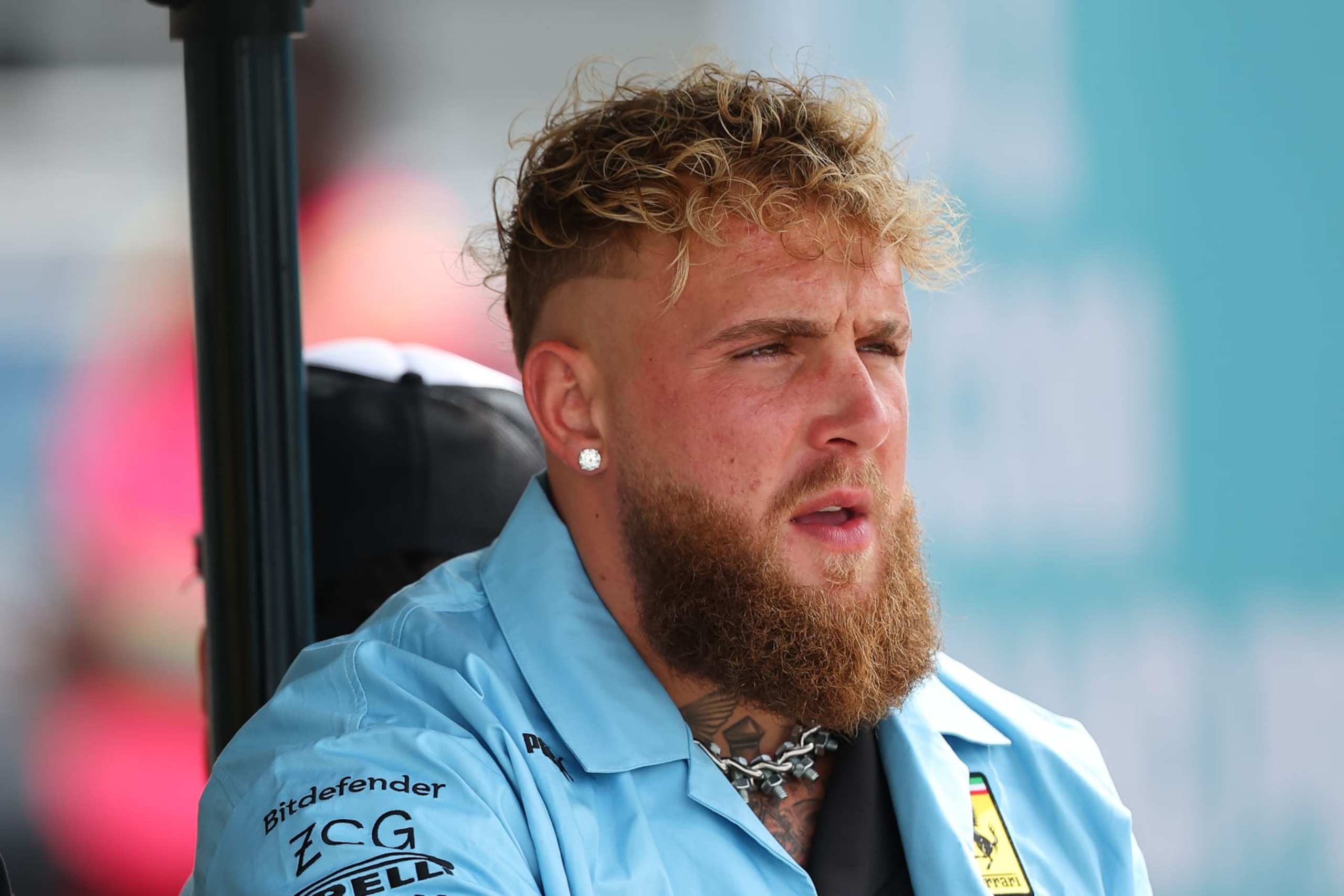 MIAMI GARDENS, FL - MAY 05: Jake Paul American YouTuber, actor, and professional boxer in the F1 Paddock prior to the F1 Crypto.com Miami Grand Prix on May 5. 2024 at the Miami International Autodrome in Miami Gardens, Florida. (Photo by Rich Graessle/Icon) MIAMI GARDENS, FL - MAY 05: Jake Paul American YouTuber, actor, and professional boxer in the F1 Paddock prior to the F1 Crypto.com Miami Grand Prix on May 5. 2024 at the Miami International Autodrome in Miami Gardens, Florida. (Photo by Rich Graessle/Icon)