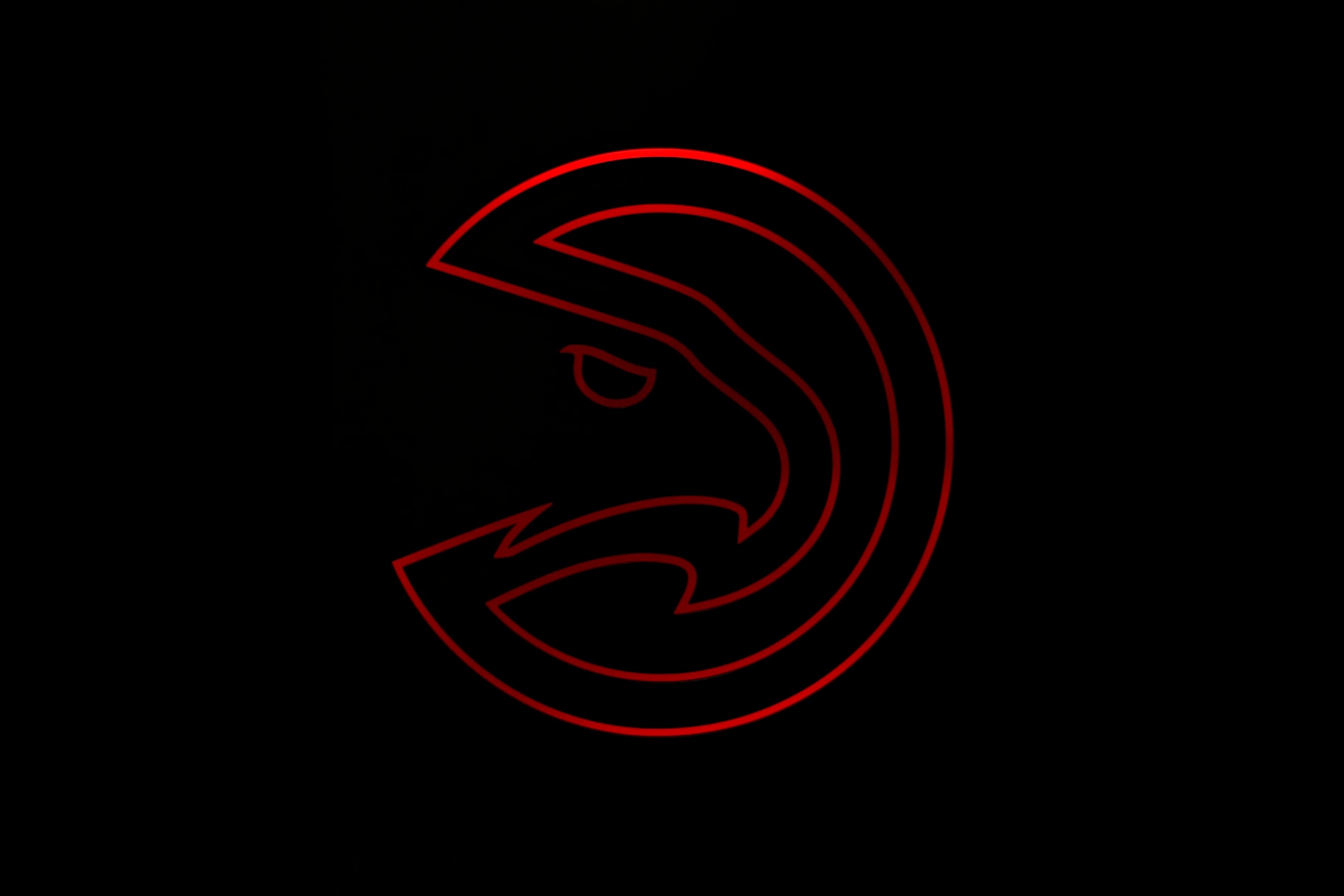ATLANTA, GA - JANUARY 13: A closeup shot of the Atlanta Hawks logo on January 13, 2024 at State Farm Arena in Atlanta, Georgia. NOTE TO USER: User expressly acknowledges and agrees that, by downloading and/or using this Photograph, user is consenting to the terms and conditions of the Getty Images License Agreement. Mandatory Copyright Notice: Copyright 2024 NBAE (Photo by Mercedes Oliver/NBAE via Getty Images) ATLANTA, GA - JANUARY 13: A closeup shot of the Atlanta Hawks logo on January 13, 2024 at State Farm Arena in Atlanta, Georgia. NOTE TO USER: User expressly acknowledges and agrees that, by downloading and/or using this Photograph, user is consenting to the terms and conditions of the Getty Images License Agreement. Mandatory Copyright Notice: Copyright 2024 NBAE (Photo by Mercedes Oliver/NBAE via Getty Images)