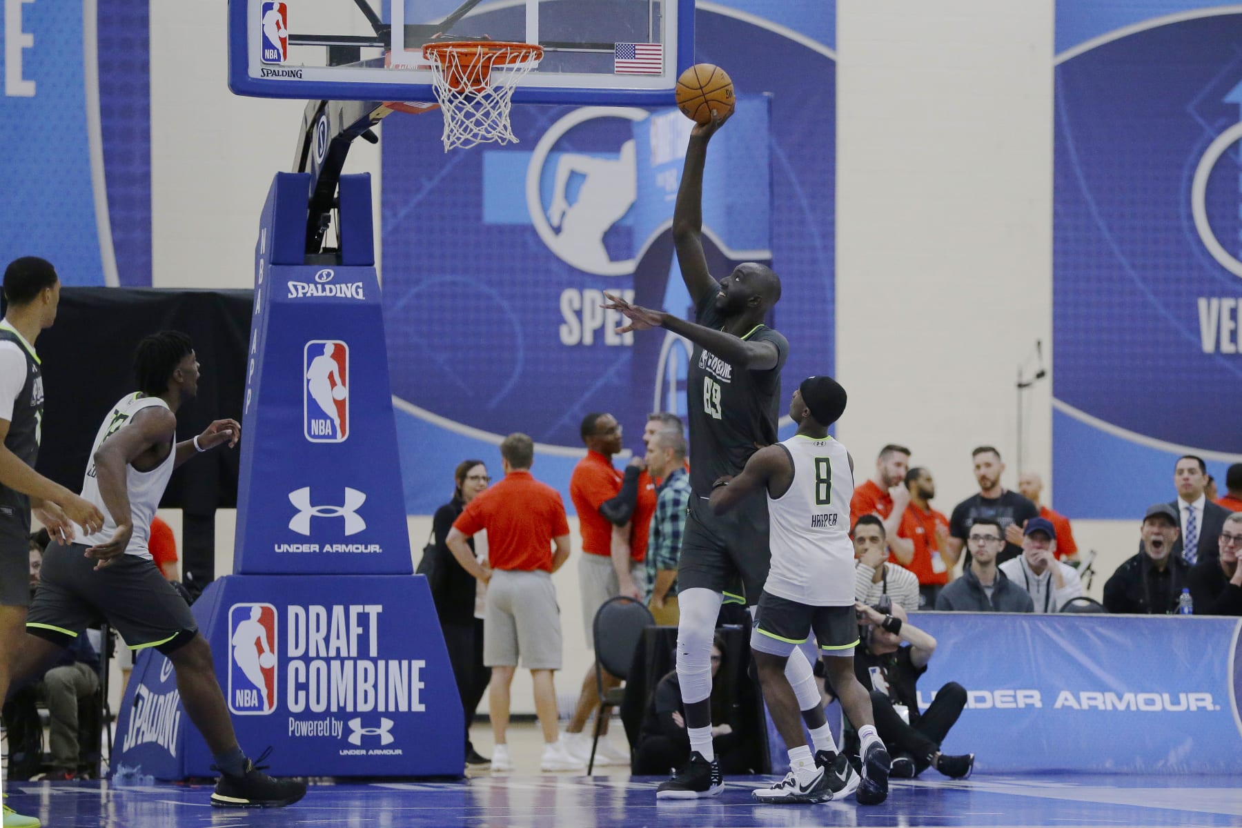 CHICAGO, IL - MAY 17: Tacko Fall #89 shoots the ball during Day Two of the 2019 NBA Draft Combine on May 16, 2019 at the Quest MultiSport Complex in Chicago, Illinois. NOTE TO USER: User expressly acknowledges and agrees that, by downloading and/or using this photograph, user is consenting to the terms and conditions of Getty Images License Agreement. Mandatory Copyright Notice: Copyright 2019 NBAE (Photo by Tom Lynn/NBAE via Getty Images)