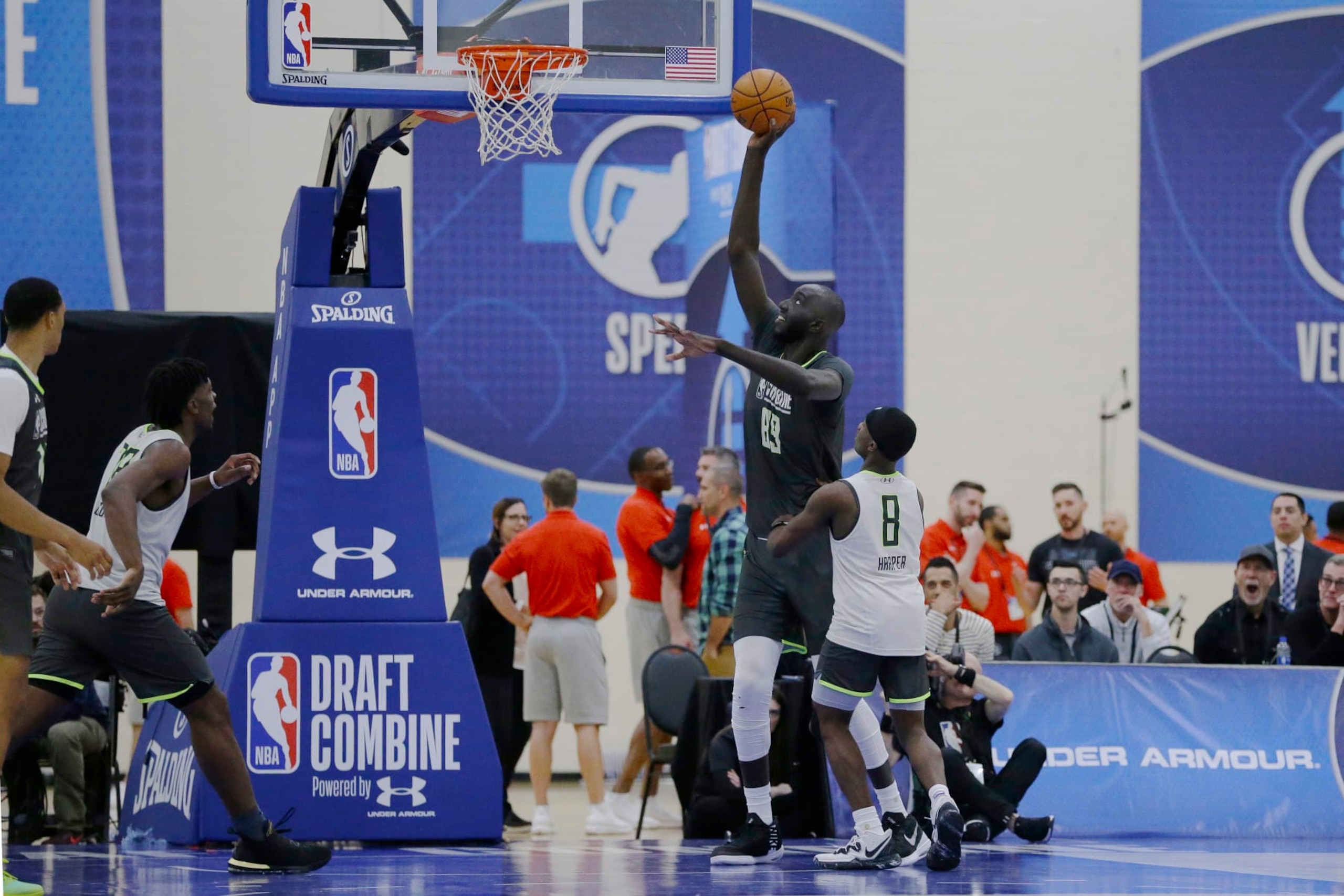 CHICAGO, IL - MAY 17: Tacko Fall #89 shoots the ball during Day Two of the 2019 NBA Draft Combine on May 16, 2019 at the Quest MultiSport Complex in Chicago, Illinois. NOTE TO USER: User expressly acknowledges and agrees that, by downloading and/or using this photograph, user is consenting to the terms and conditions of Getty Images License Agreement. Mandatory Copyright Notice: Copyright 2019 NBAE (Photo by Tom Lynn/NBAE via Getty Images)