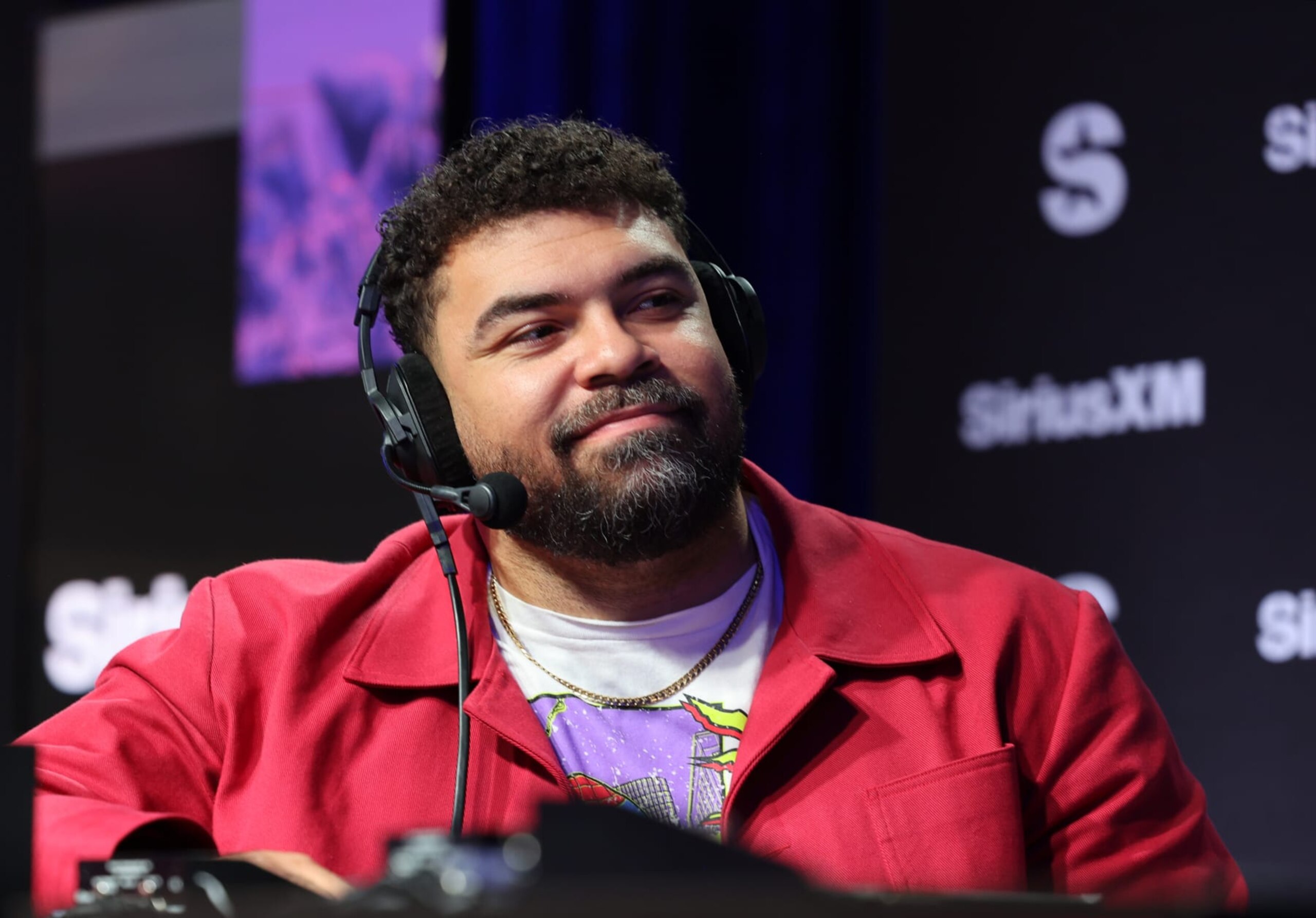 LAS VEGAS, NEVADA - FEBRUARY 07: Cam Heyward speaks on SiriusXM at Super Bowl LVIII  on February 07, 2024 in Las Vegas, Nevada. (Photo by Cindy Ord/Getty Images for SiriusXM)