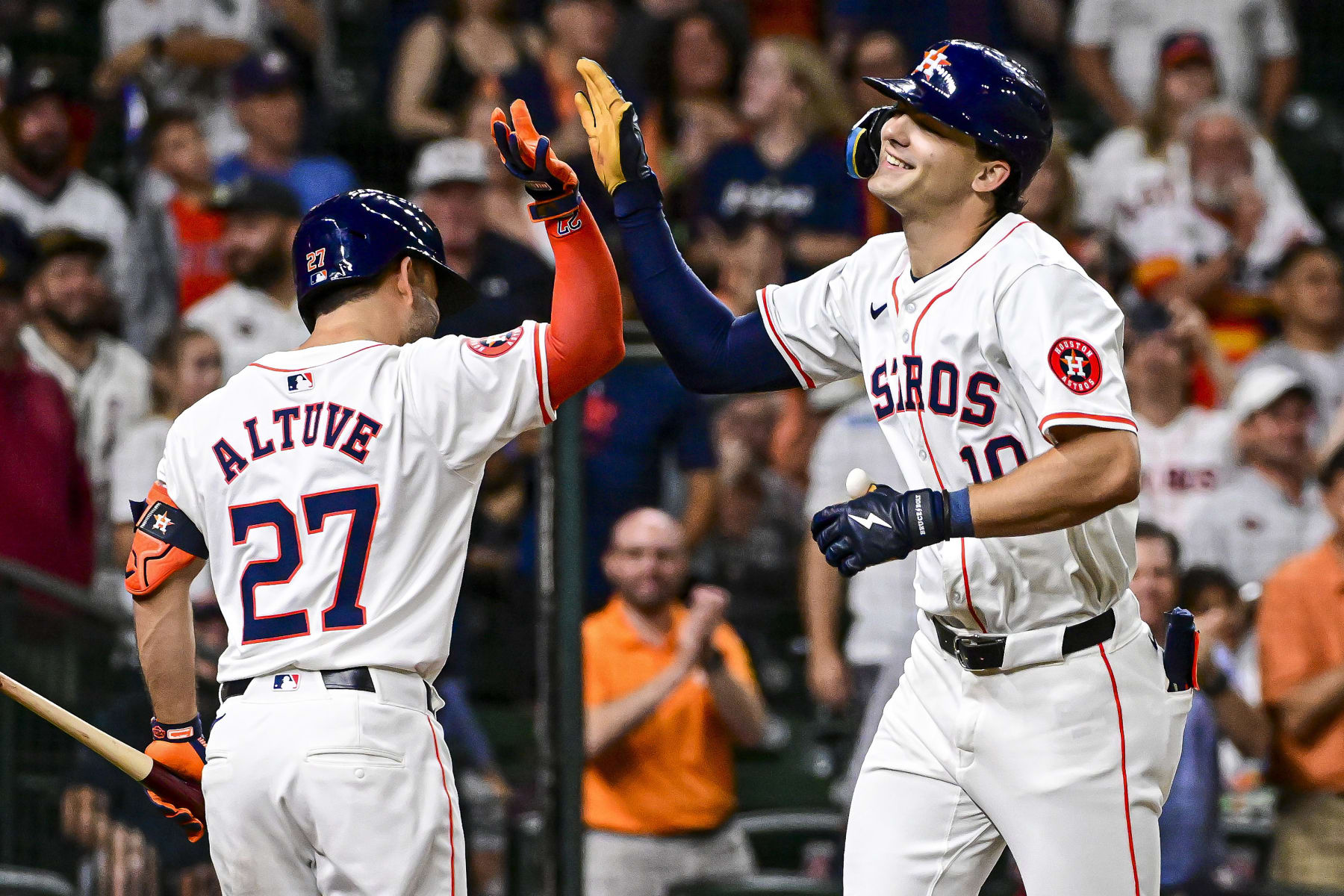 Jose Altuve (L) and Joey Loperfido (R)