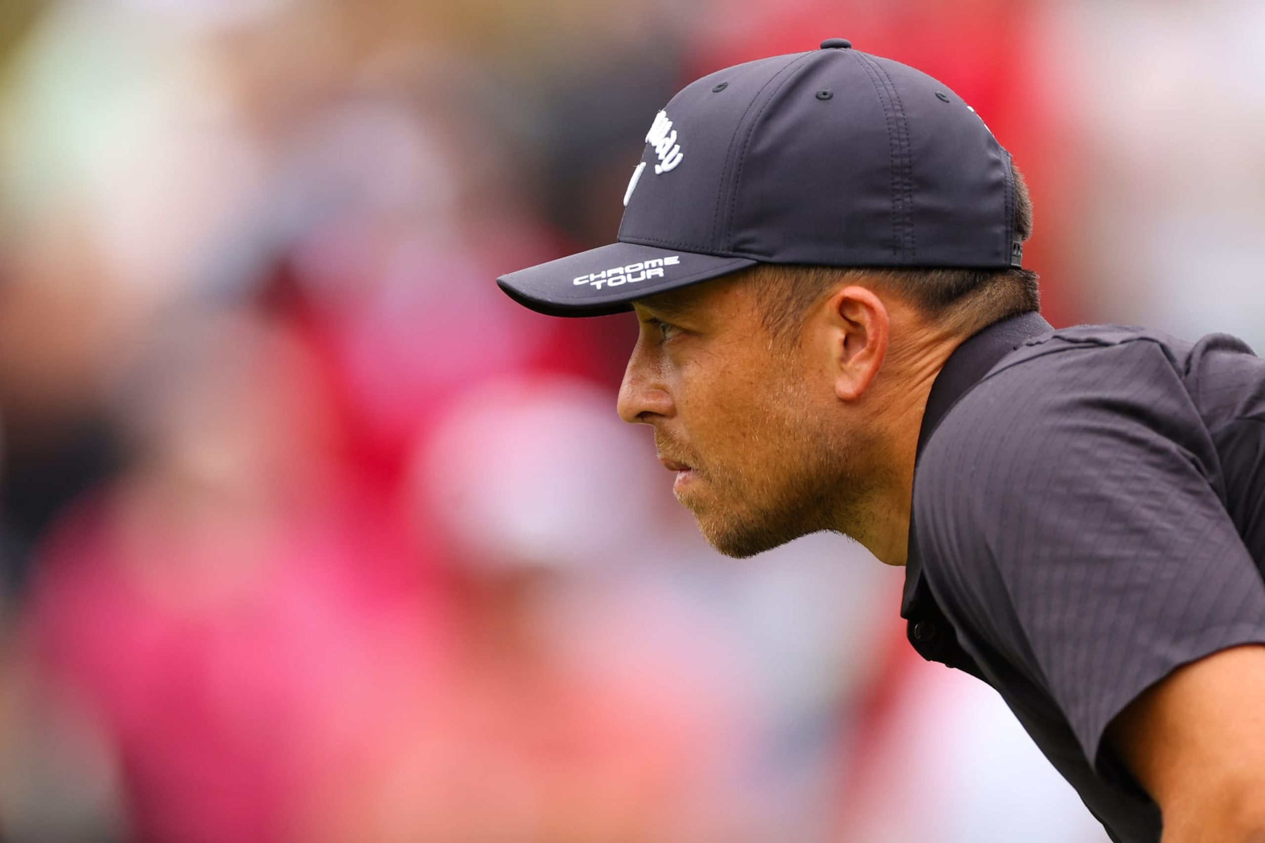 LOUISVILLE, KENTUCKY - MAY 17: Xander Schauffele of the United States lines up a putt on the 13th green during the second round of the 2024 PGA Championship at Valhalla Golf Club on May 17, 2024 in Louisville, Kentucky. (Photo by Andrew Redington/Getty Images)