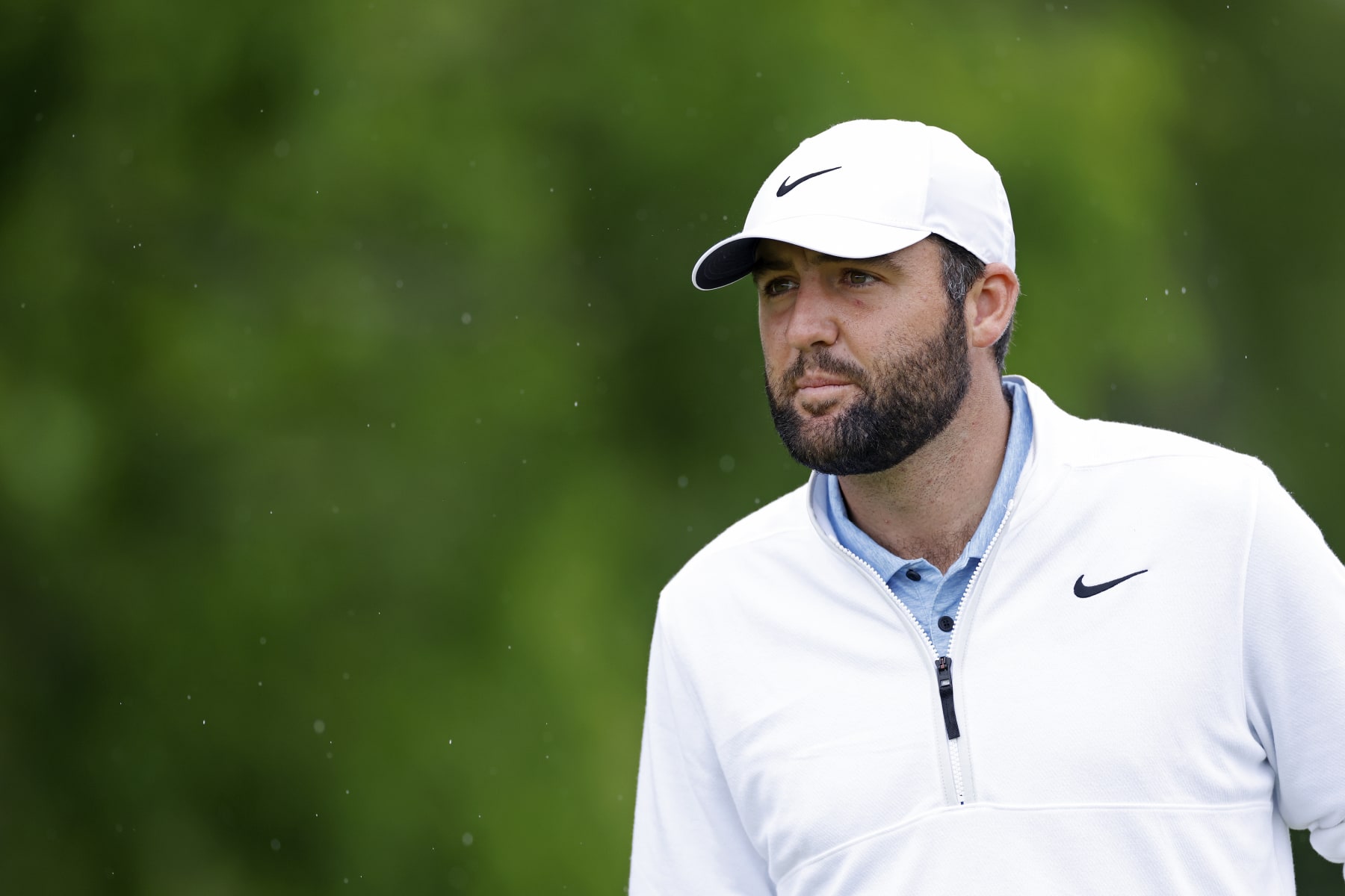 LOUISVILLE, KY - MAY 17: Scottie Scheffler (USA) looks on at the 5th hole during the second round of the 2024 PGA Championship at Valhalla Golf Club on May 17, 2024 in Louisville, Kentucky. (Photo by Joe Robbins/Icon Sportswire via Getty Images)
