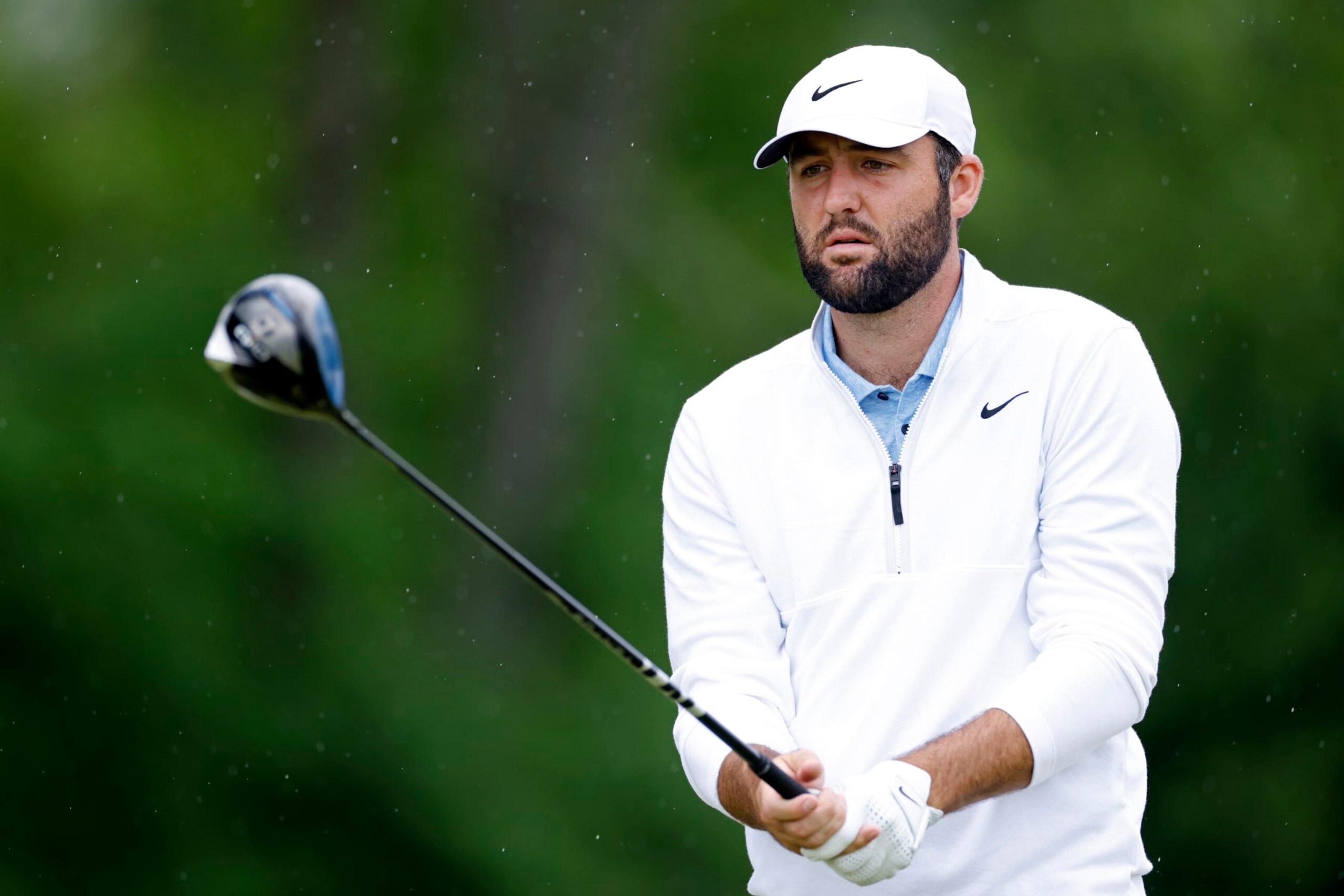 LOUISVILLE, KY - MAY 17: Scottie Scheffler (USA) gets ready to hit a drive at the 5th hole during the second round of the 2024 PGA Championship at Valhalla Golf Club on May 17, 2024 in Louisville, Kentucky. (Photo by Joe Robbins/Icon Sportswire via Getty Images) LOUISVILLE, KY - MAY 17: Scottie Scheffler (USA) gets ready to hit a drive at the 5th hole during the second round of the 2024 PGA Championship at Valhalla Golf Club on May 17, 2024 in Louisville, Kentucky. (Photo by Joe Robbins/Icon Sportswire via Getty Images)