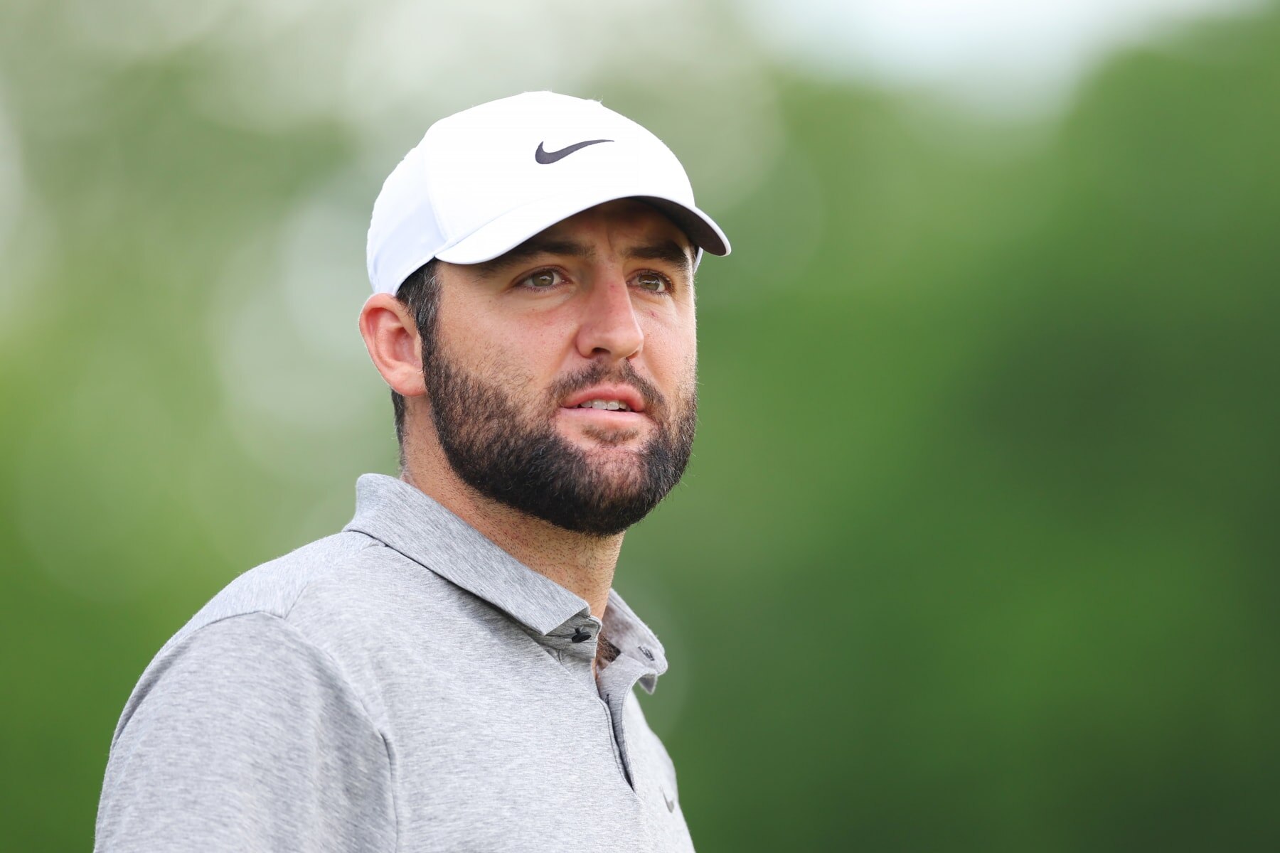 LOUISVILLE, KENTUCKY - MAY 18: Scottie Scheffler of the United States walks along the course during the third round of the 2024 PGA Championship at Valhalla Golf Club on May 18, 2024 in Louisville, Kentucky. (Photo by Michael Reaves/Getty Images)