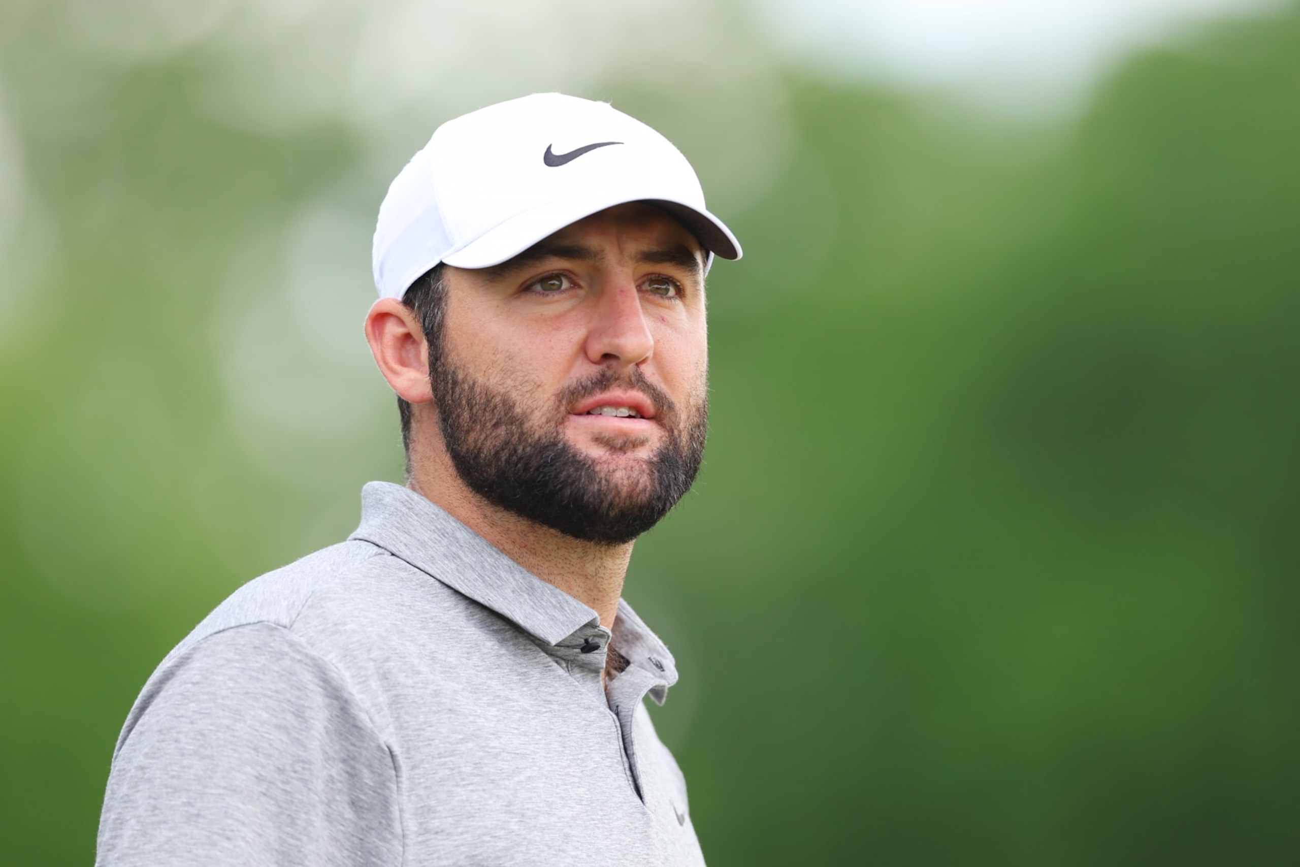 LOUISVILLE, KENTUCKY - MAY 18: Scottie Scheffler of the United States walks along the course during the third round of the 2024 PGA Championship at Valhalla Golf Club on May 18, 2024 in Louisville, Kentucky. (Photo by Michael Reaves/Getty Images)