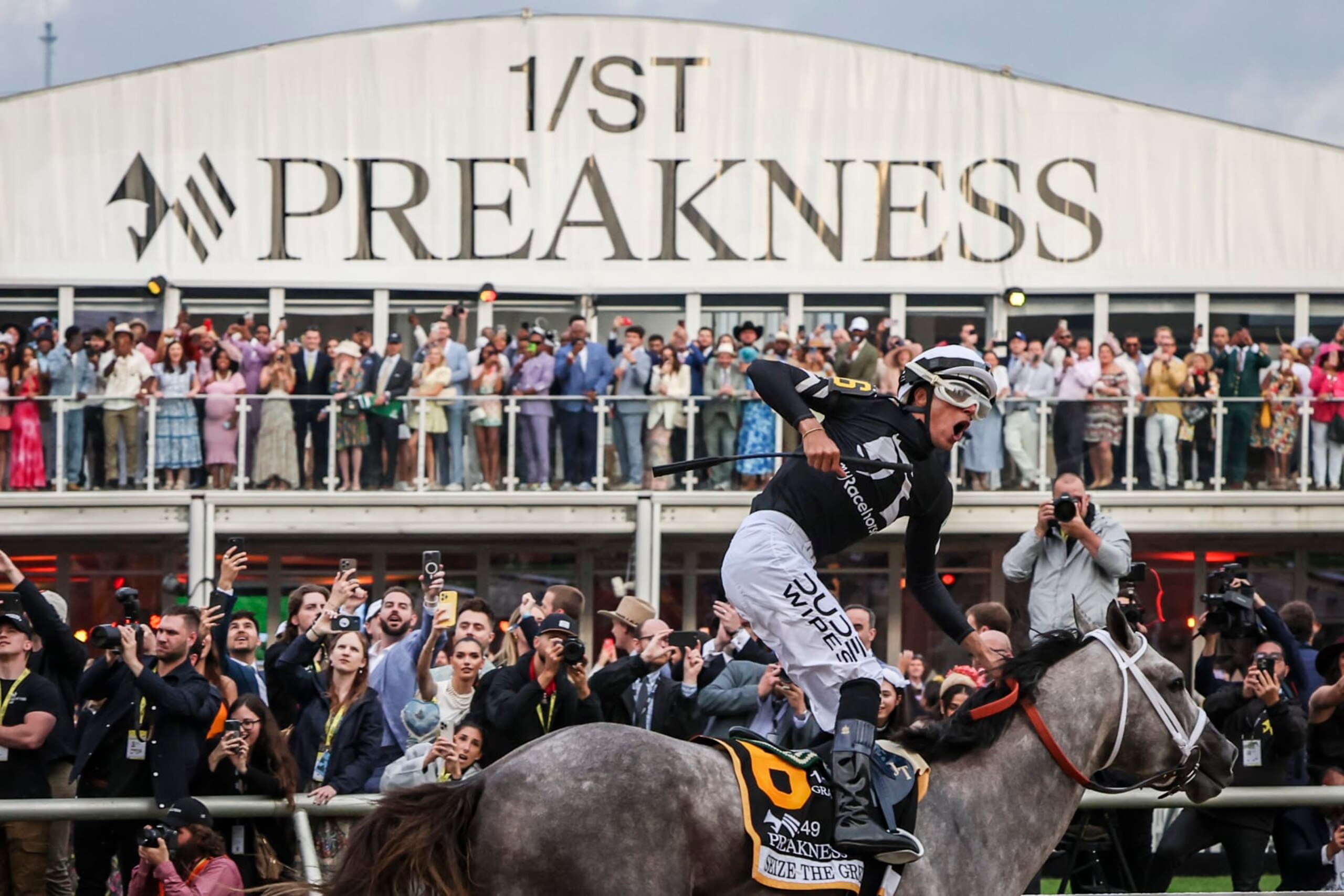 Seize the Gray and jockey Jaime Torres Seize the Gray and jockey Jaime Torres