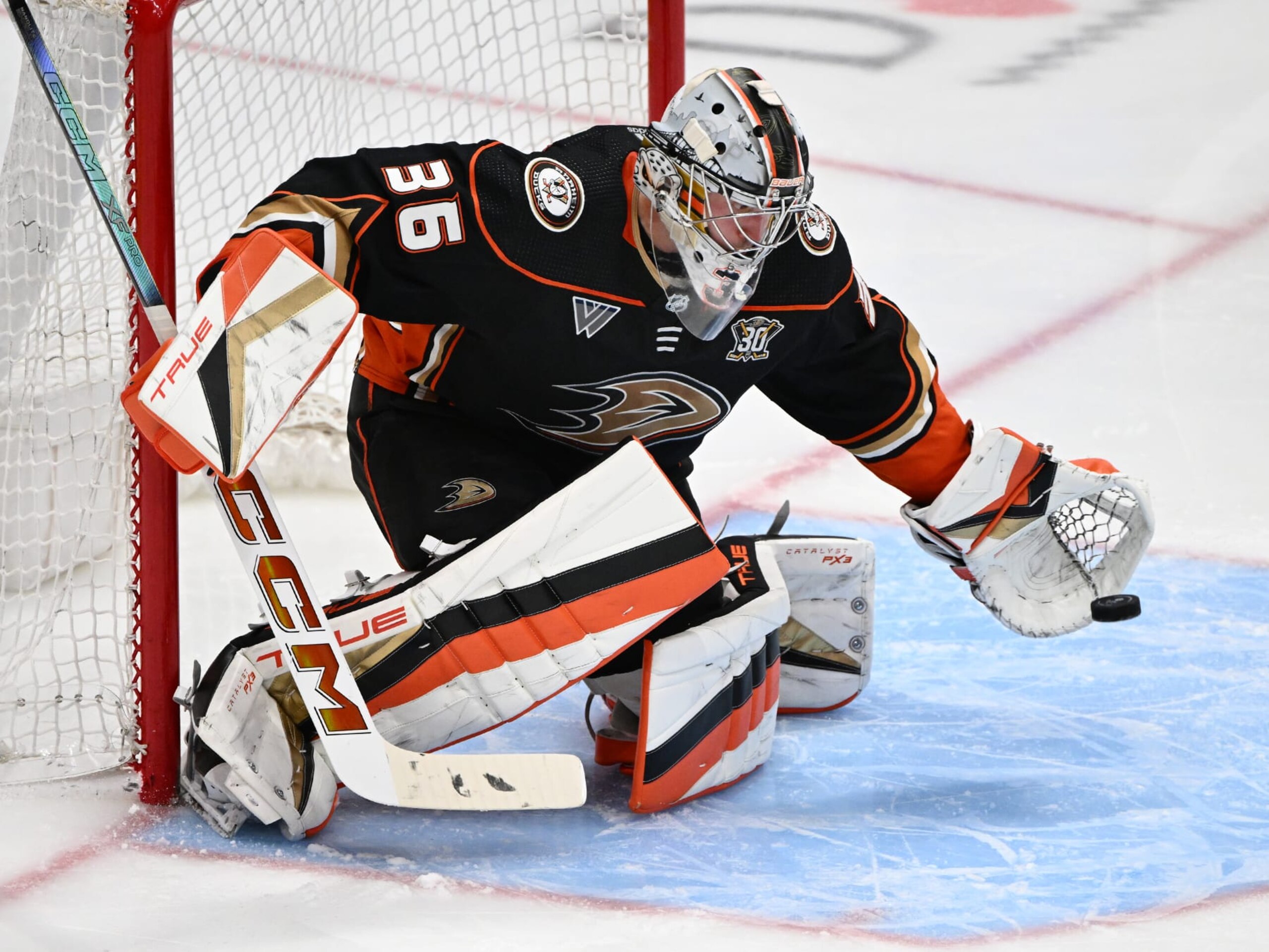 Anaheim Ducks goaltender John Gibson