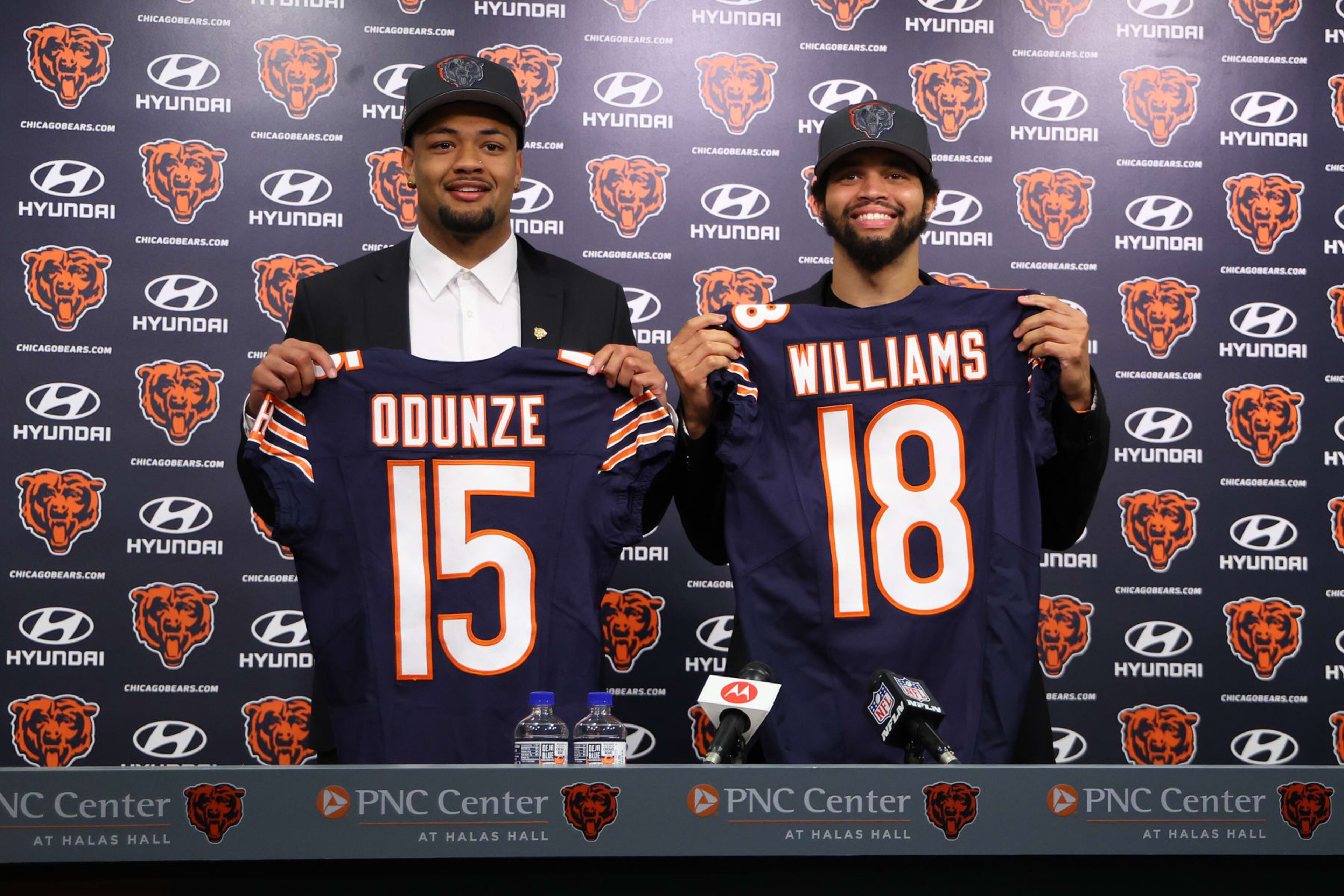 Rome Odunze and Caleb Williams