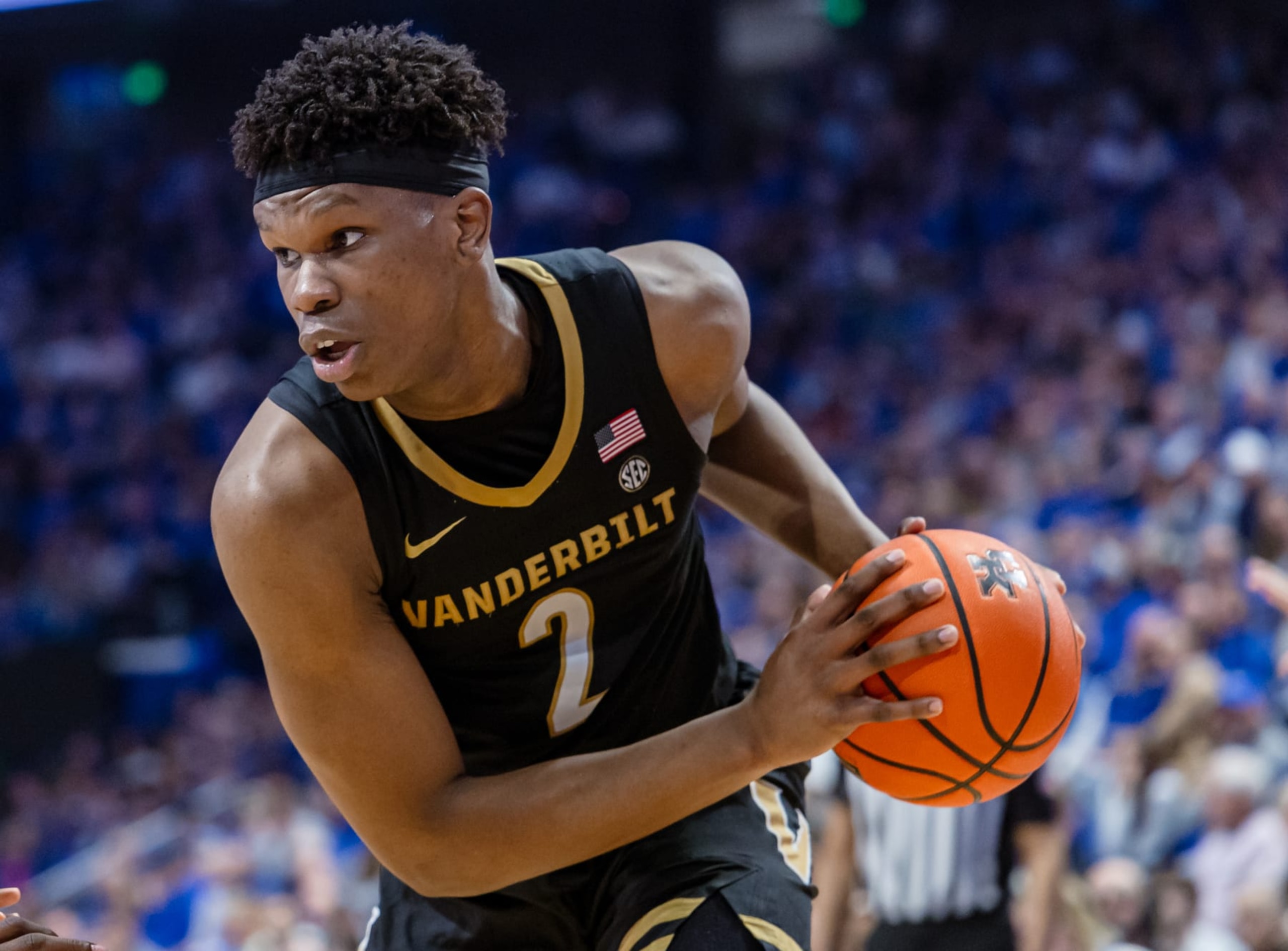 LEXINGTON, KENTUCKY - MARCH 6: Ven-Allen Lubin #2 of the Vanderbilt Commodores holds the ball during the game against the Kentucky Wildcats at Rupp Arena on March 6, 2024 in Lexington, Kentucky. (Photo by Michael Hickey/Getty Images) LEXINGTON, KENTUCKY - MARCH 6: Ven-Allen Lubin #2 of the Vanderbilt Commodores holds the ball during the game against the Kentucky Wildcats at Rupp Arena on March 6, 2024 in Lexington, Kentucky. (Photo by Michael Hickey/Getty Images)