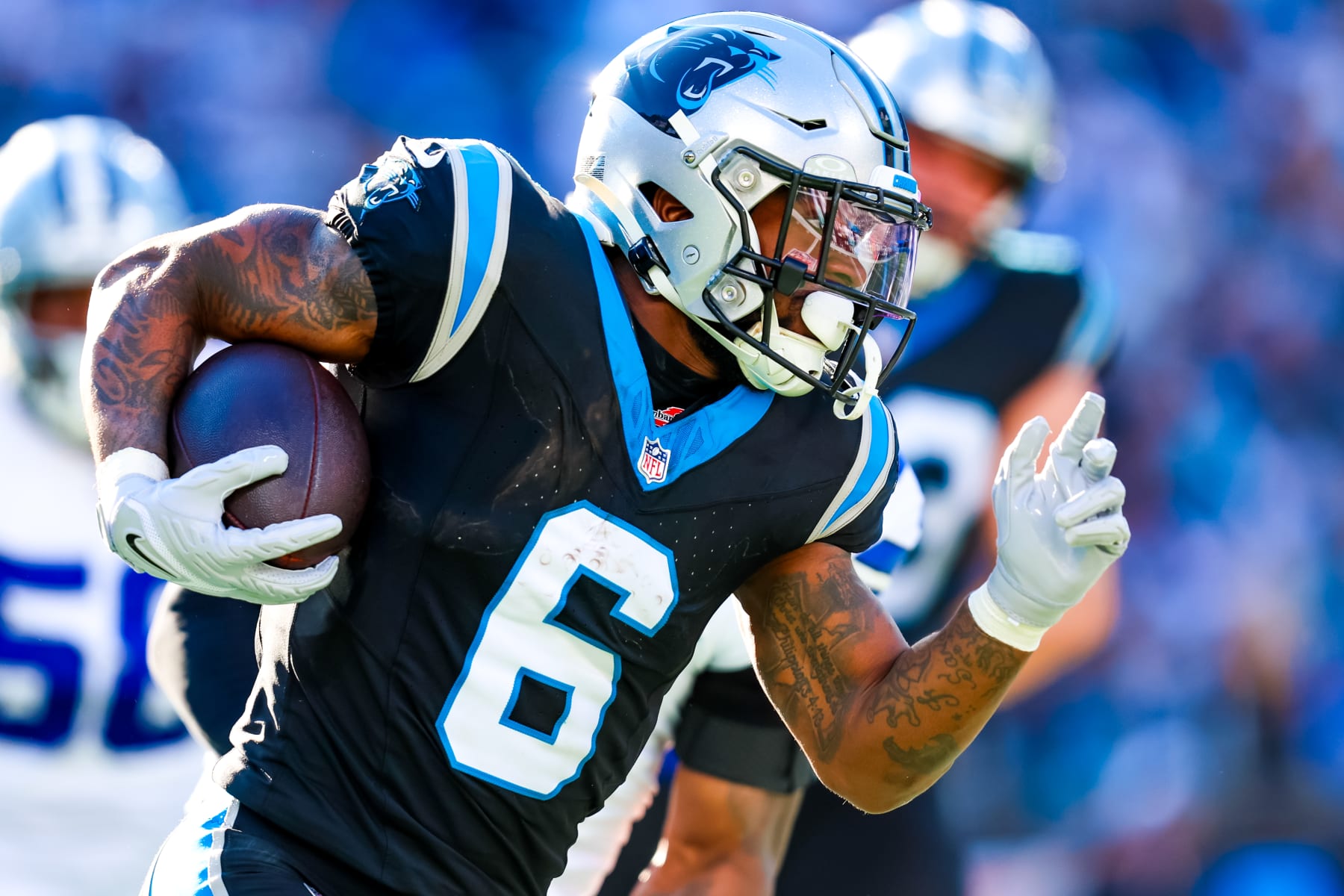 Carolina Panthers running back Miles Sanders