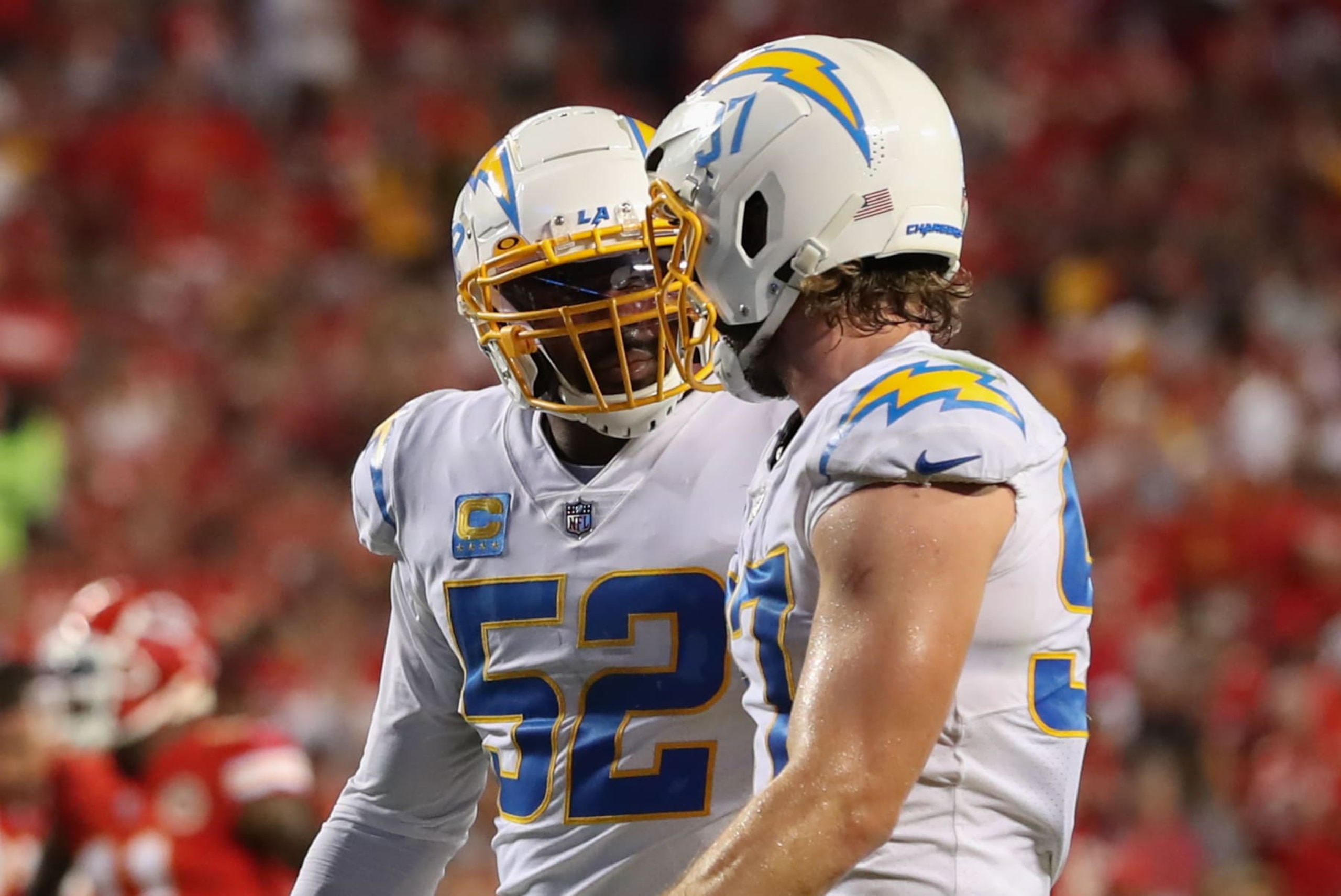 Khalil Mack and Justin Herbert