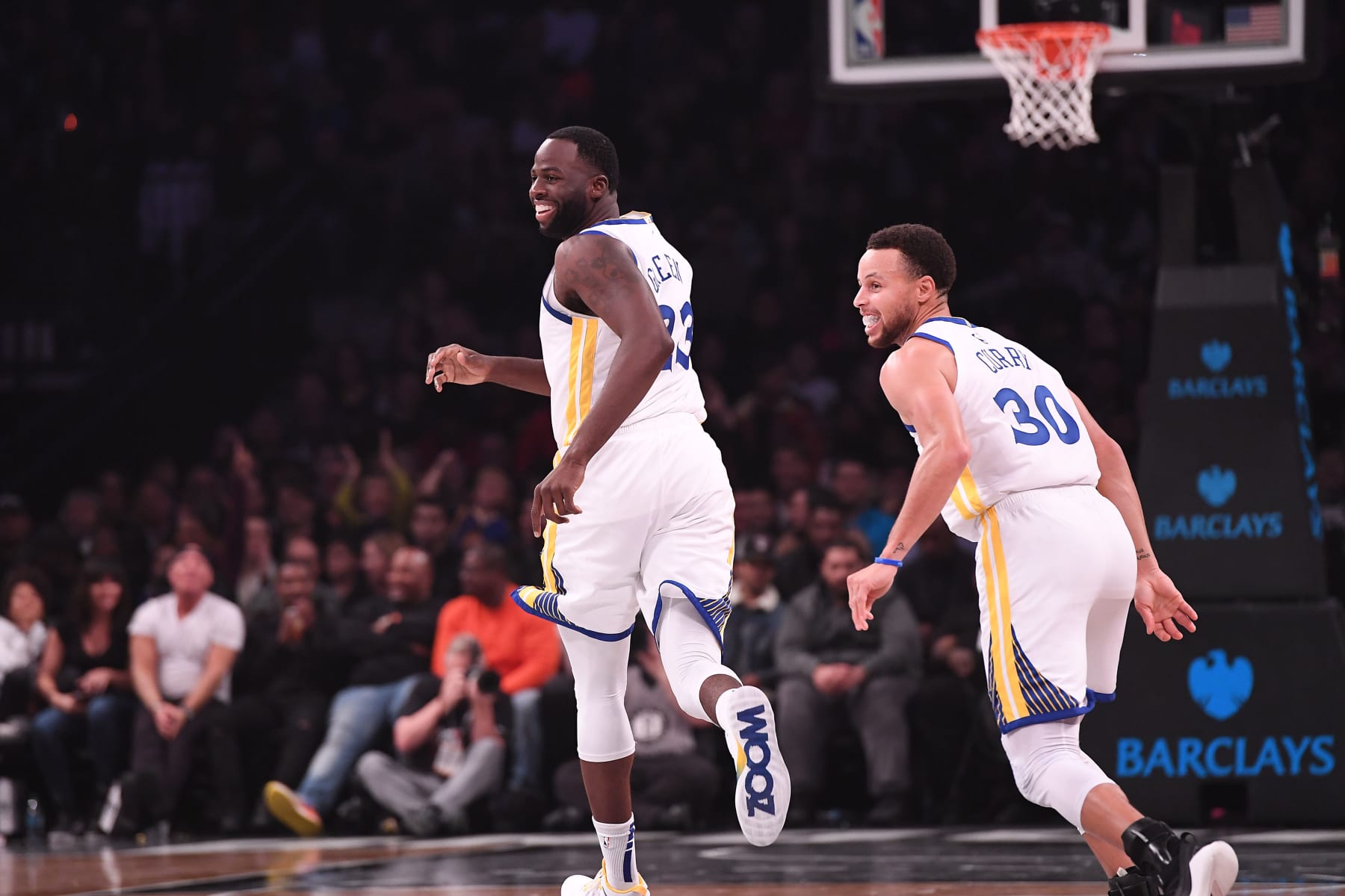 Draymond Green and Stephen Curry
