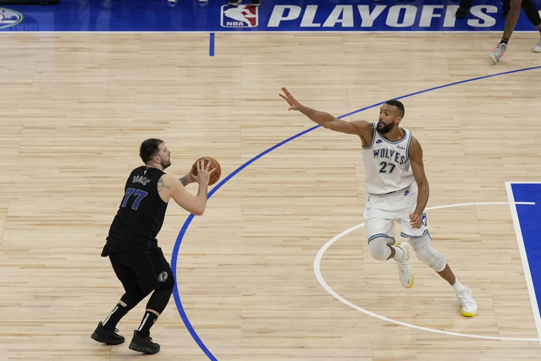 Luka DonÄiÄ and Rudy Gobert
