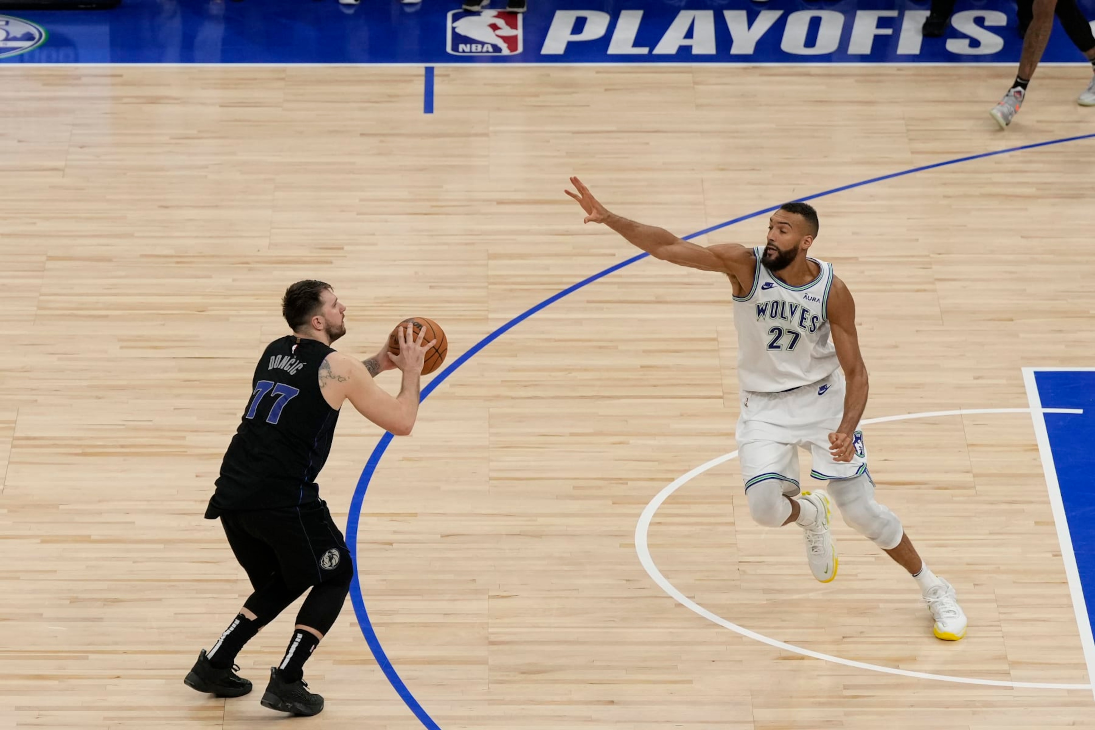 Luka DonÄiÄ and Rudy Gobert