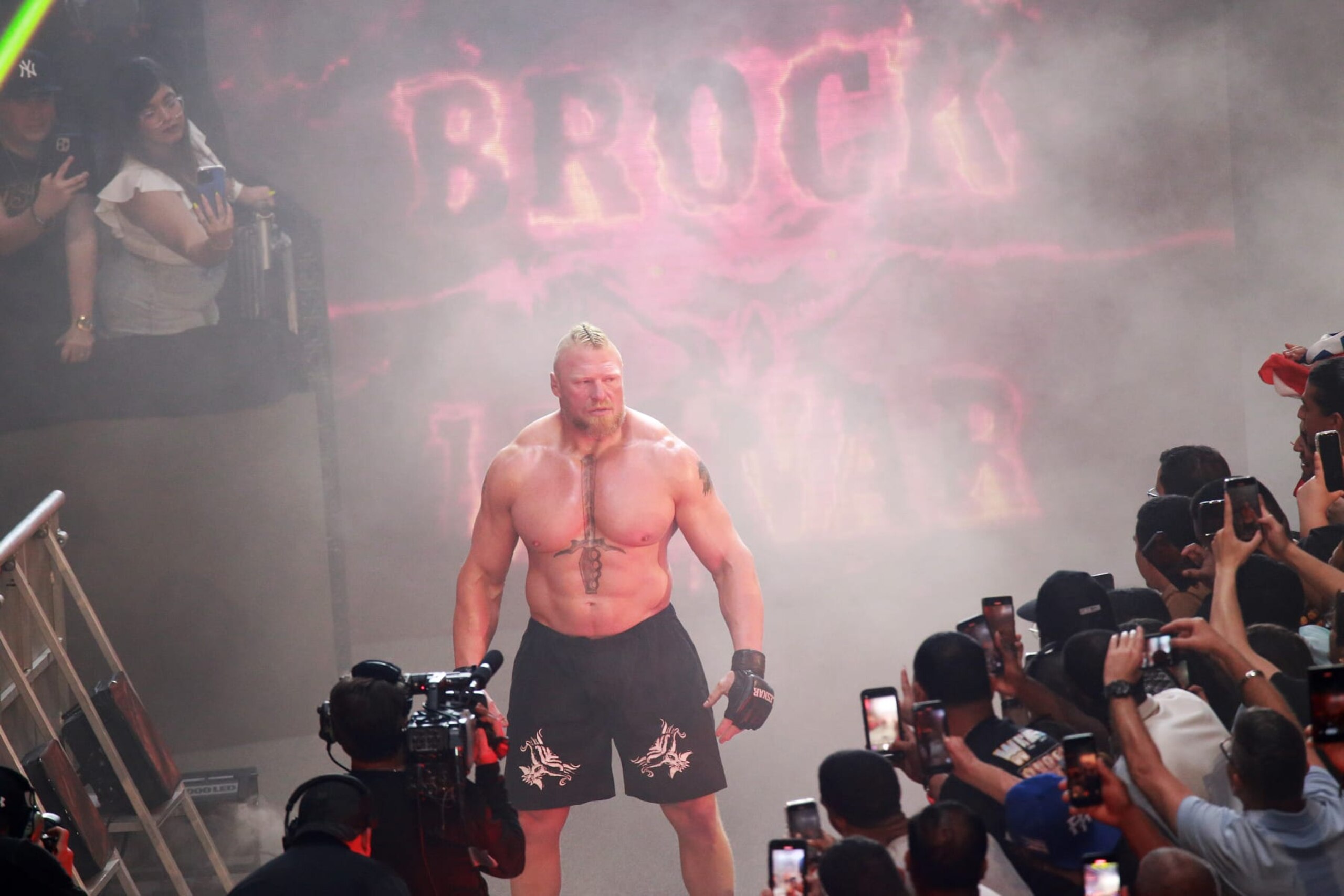 SAN JUAN, PUERTO RICO - MAY 06: Brock Lesnar enters the ring during the WWE Backlash at Coliseo de Puerto Rico José Miguel Agrelot on May 06, 2023 in San Juan, Puerto Rico.(Photo by Gladys Vega/ Getty Images)