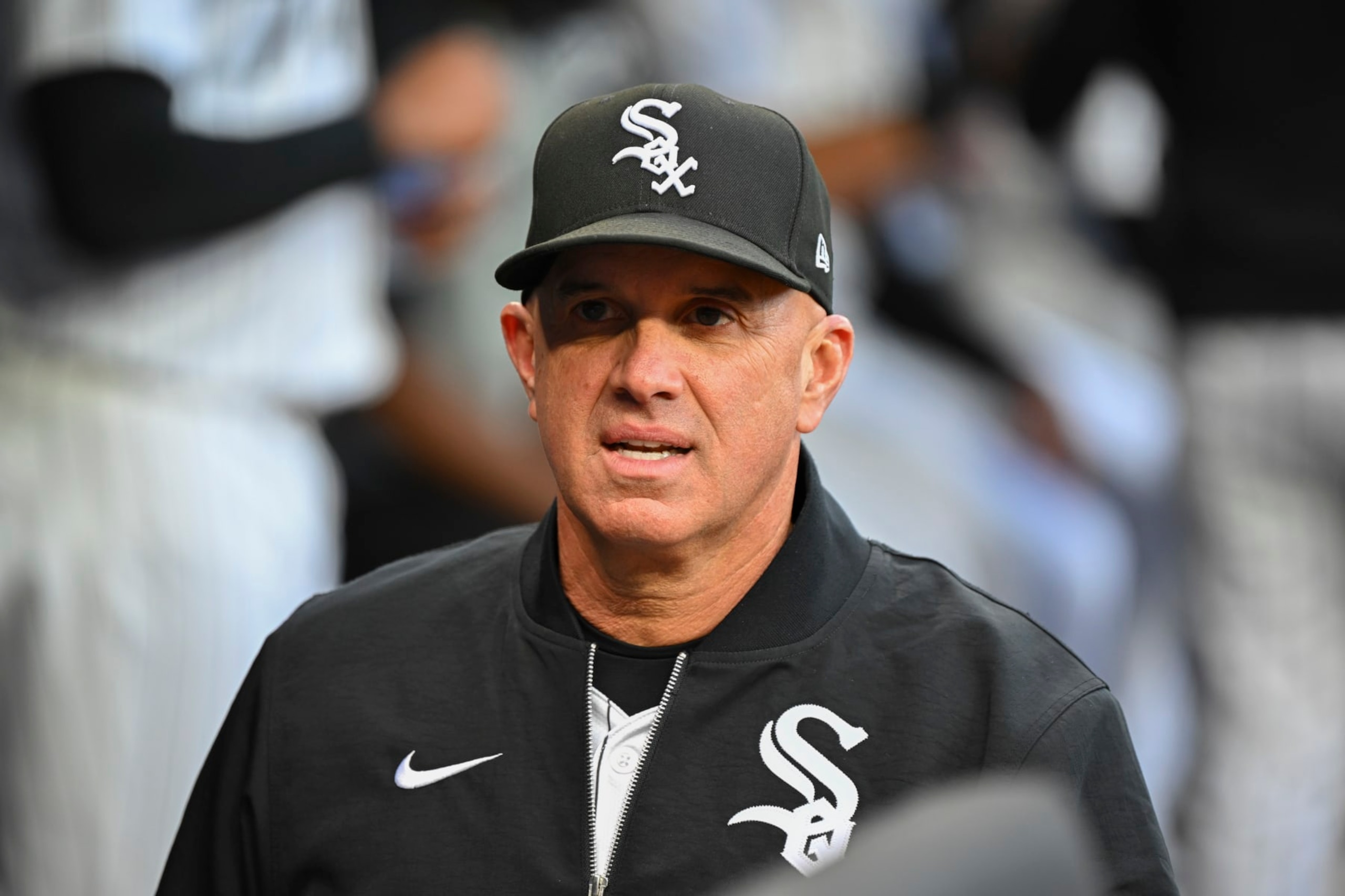 CHICAGO, ILLINOIS - MAY 10: Manager Pedro Grifol #5 of the Chicago White Sox stands in the dugout prior to a game against the Cleveland Guardians at Guaranteed Rate Field on May 10, 2024 in Chicago, Illinois. (Photo by Nuccio DiNuzzo/Getty Images)