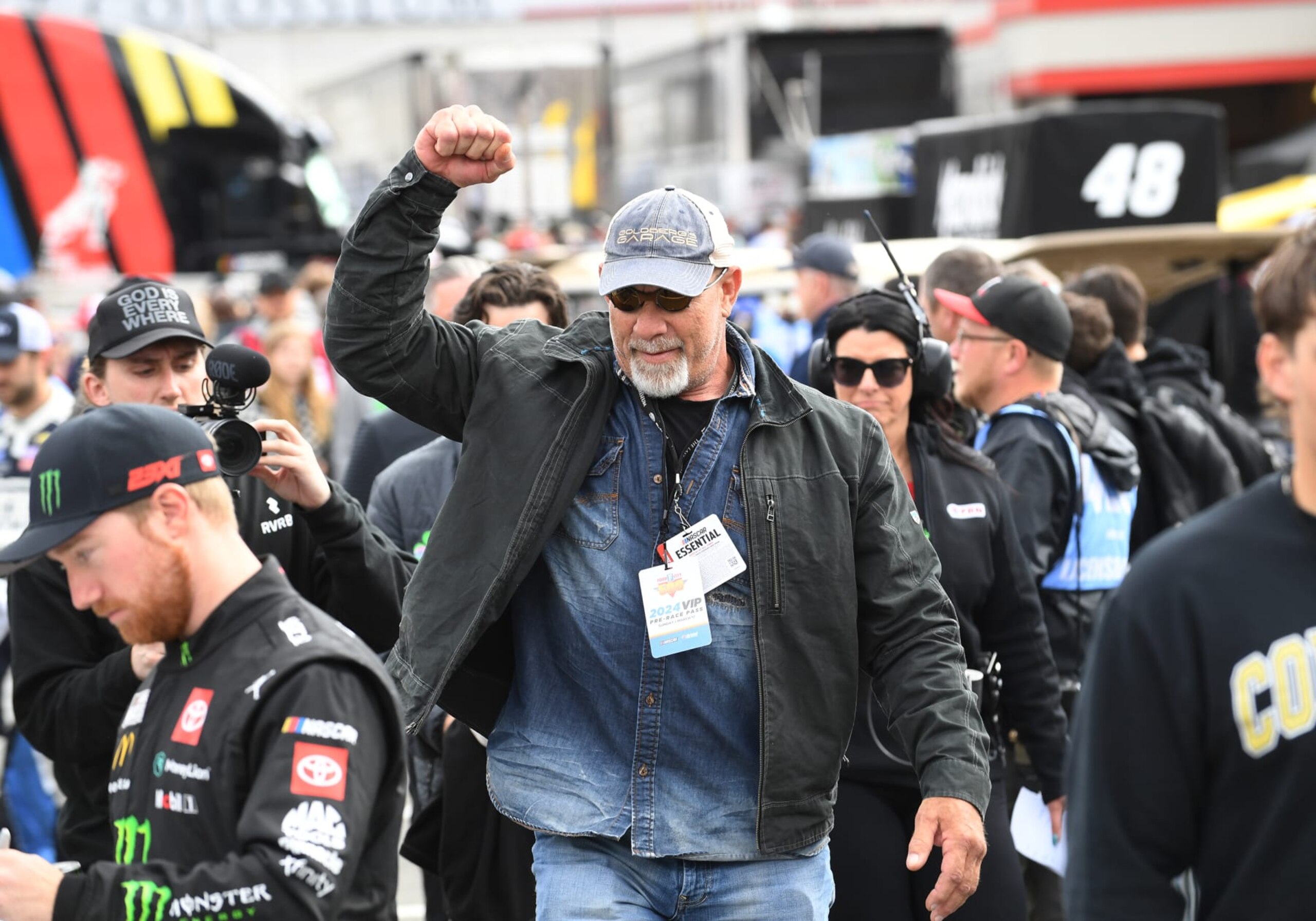 BRISTOL, TN - MARCH 17: Former WWE star Bill Goldberg looks on prior to the running of the NASCAR Cup Series Food City 500 on March 17, 2024, at Bristol Motor Speedway in Bristol, TN. (Photo by Jeffrey Vest/Icon Sportswire via Getty Images)