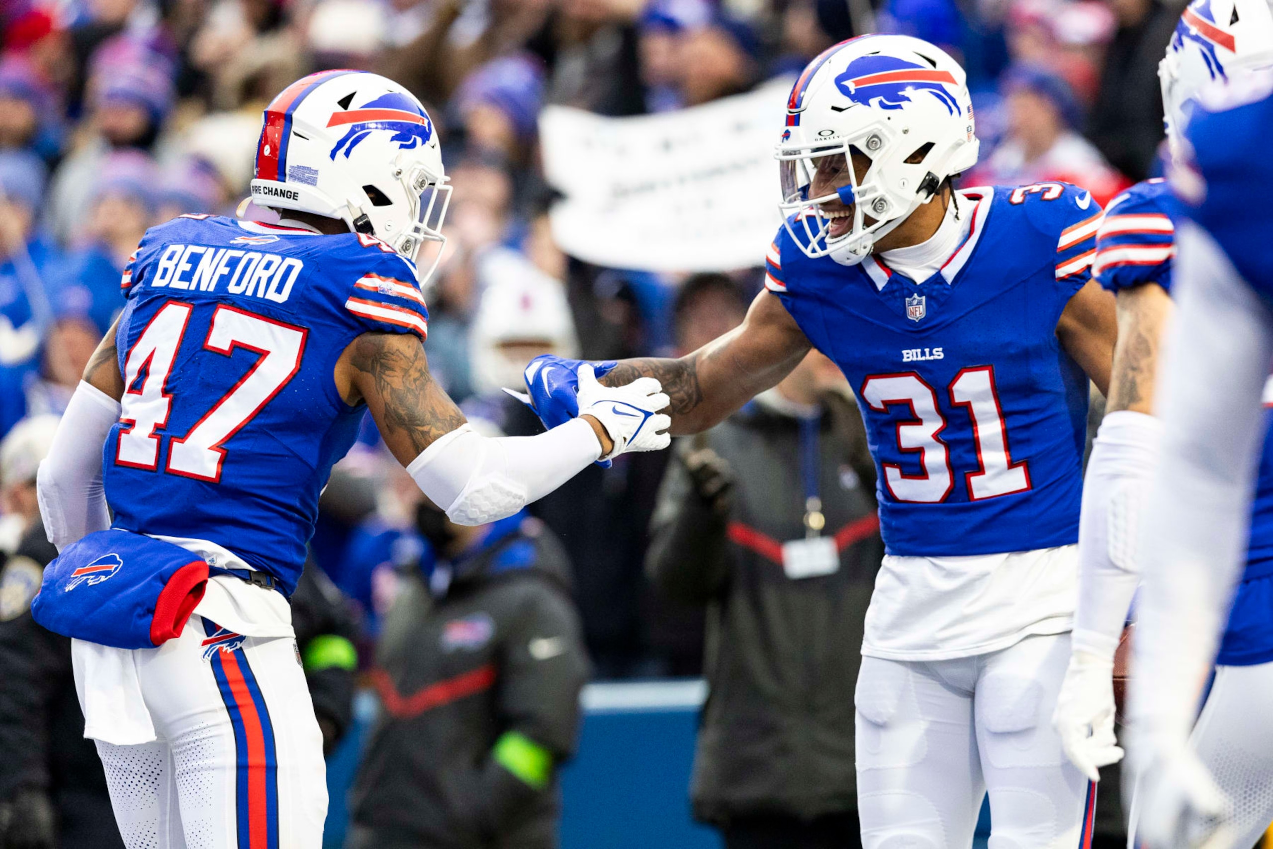 Bills CBs Christian Benford and Rasul Douglas.