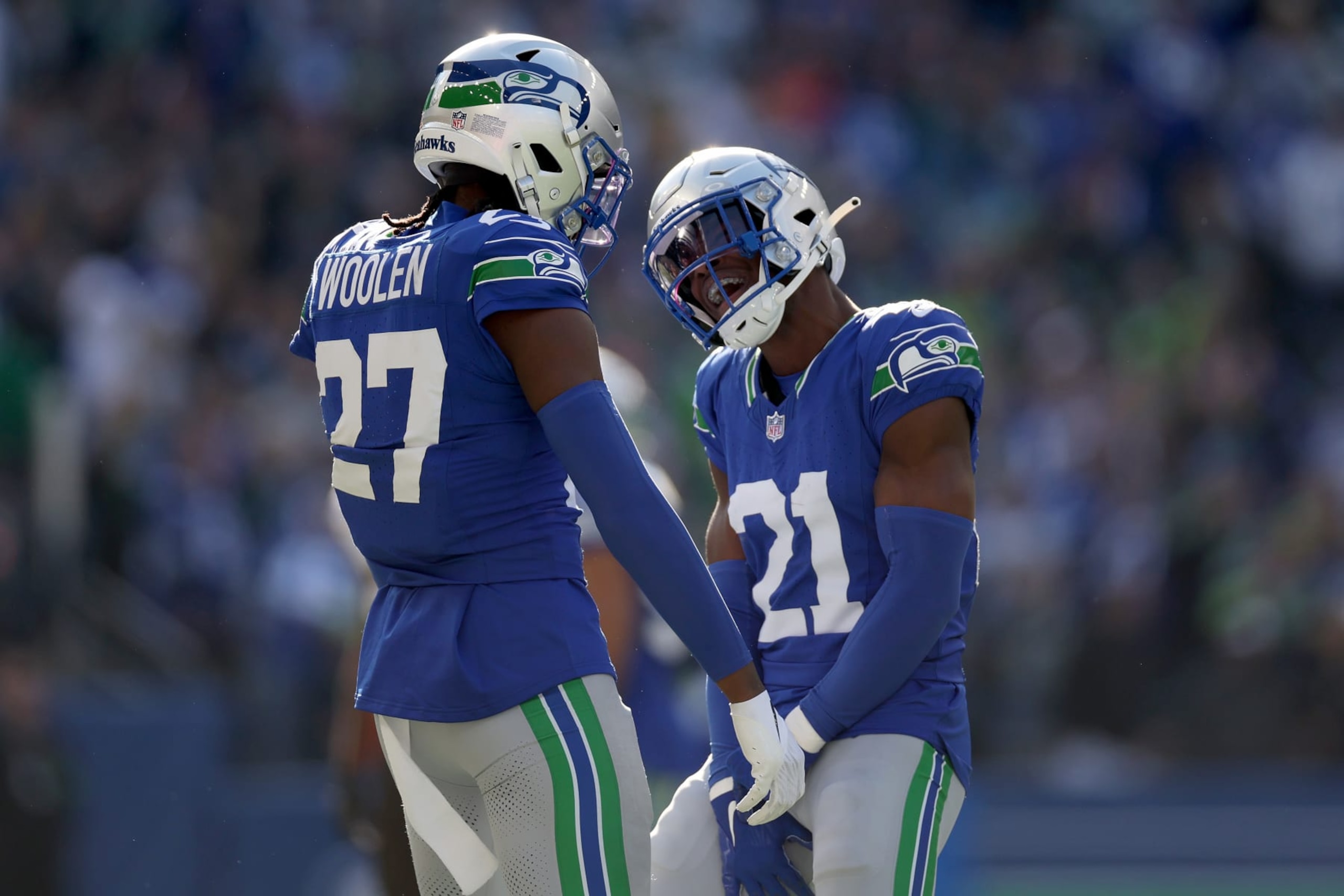 Seahawks CBs Riq Woolen and Devon Witherspoon.