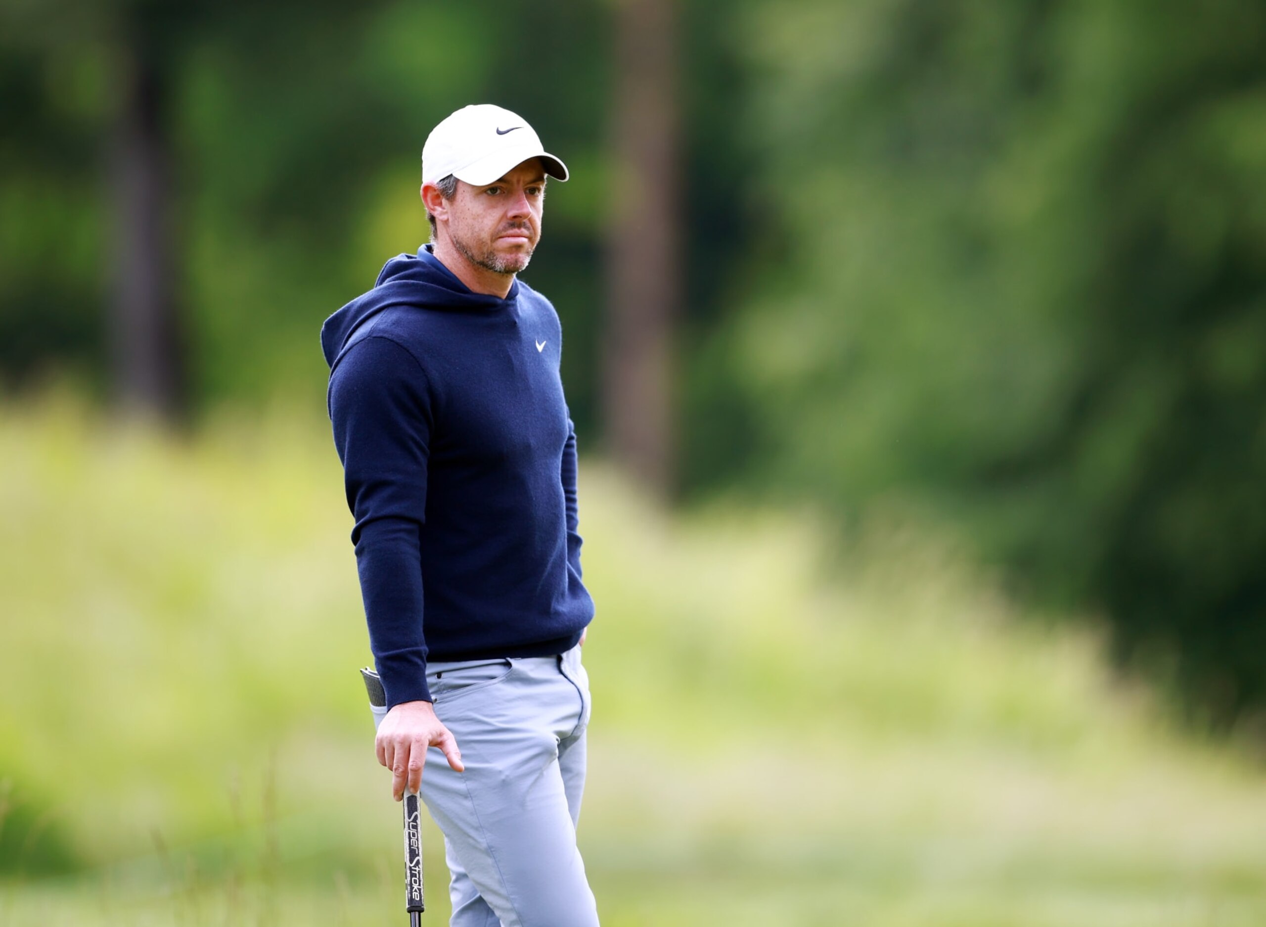 HAMILTON, CANADA - MAY 29:  Rory McIlroy of Northern Ireland takes part in the Pro-Am of the RBC Canadian Open at the Hamilton Golf and Country Club on May 29, 2024 in Hamilton, Ontario, Canada.  (Photo by Vaughn Ridley/Getty Images)
