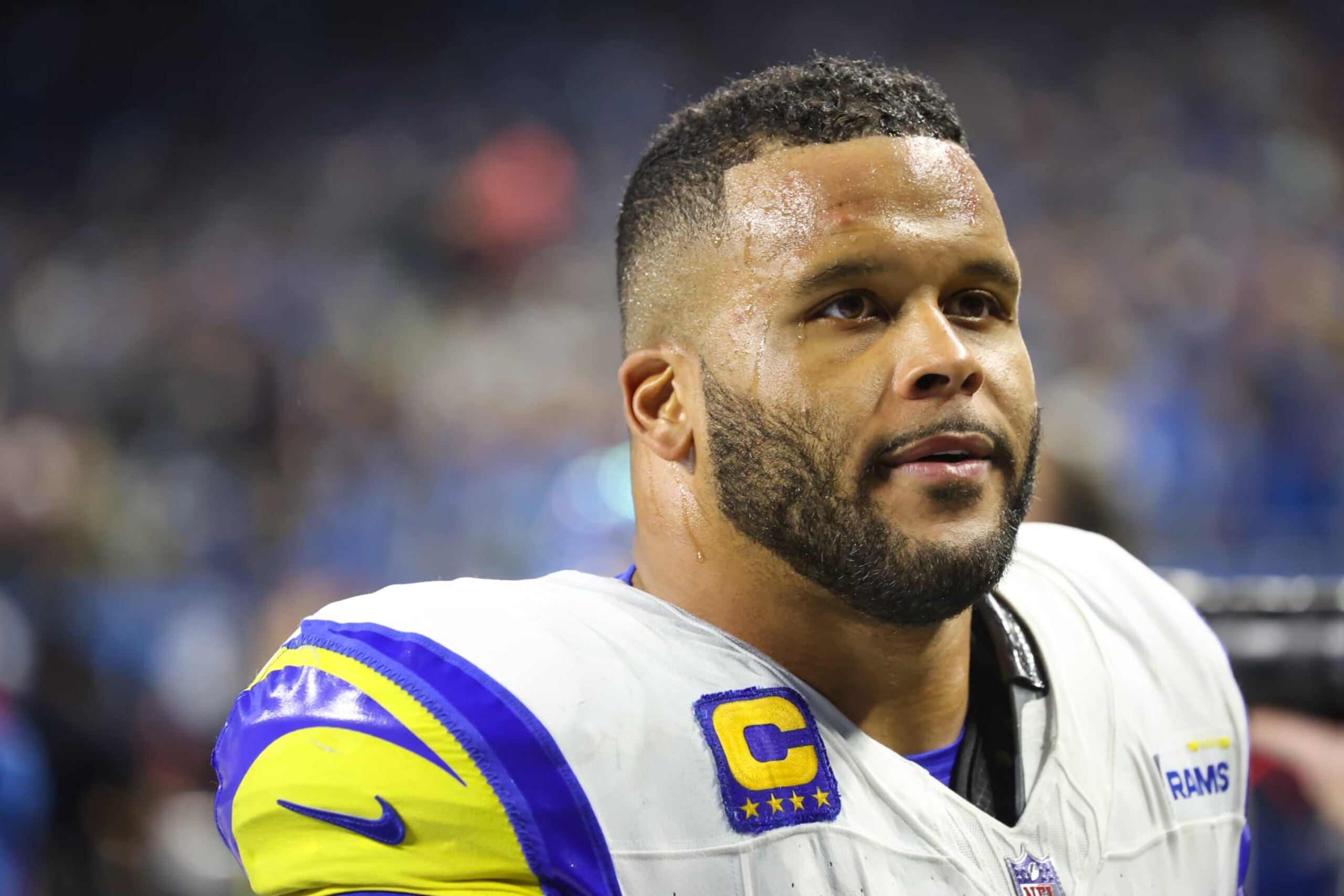 Former Los Angeles Rams DT Aaron Donald Former Los Angeles Rams DT Aaron Donald