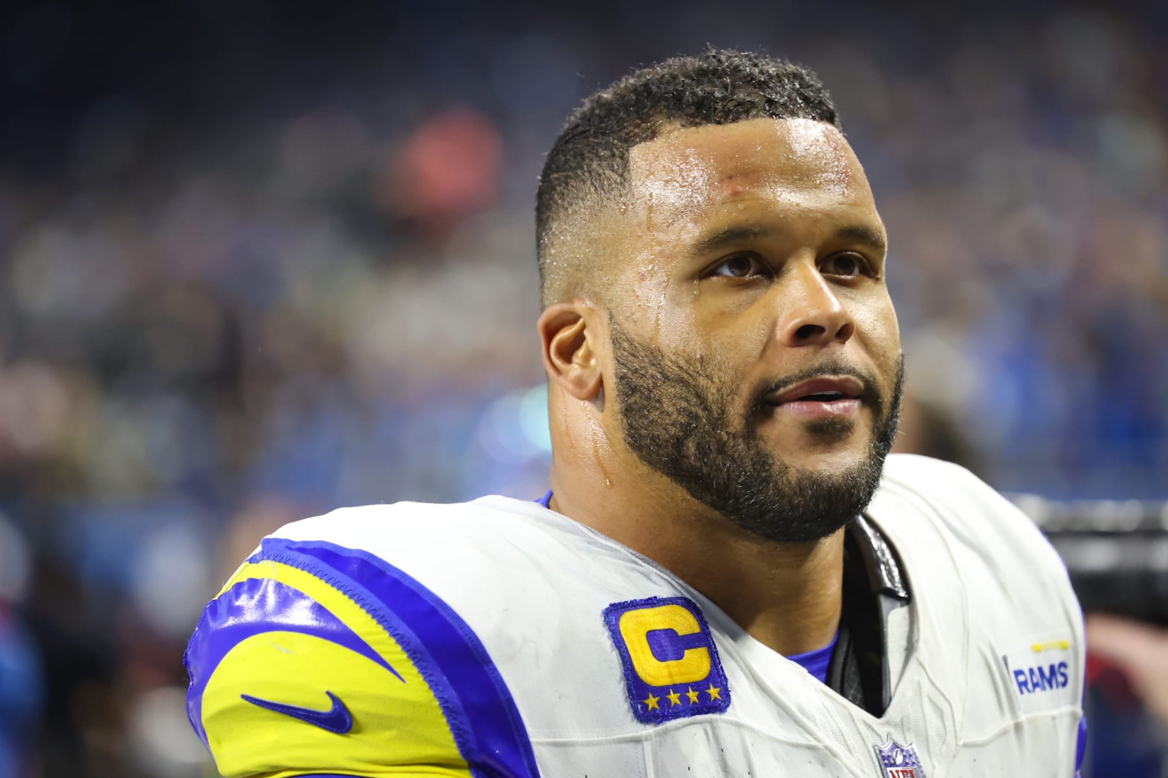 Former Los Angeles Rams DT Aaron Donald Former Los Angeles Rams DT Aaron Donald