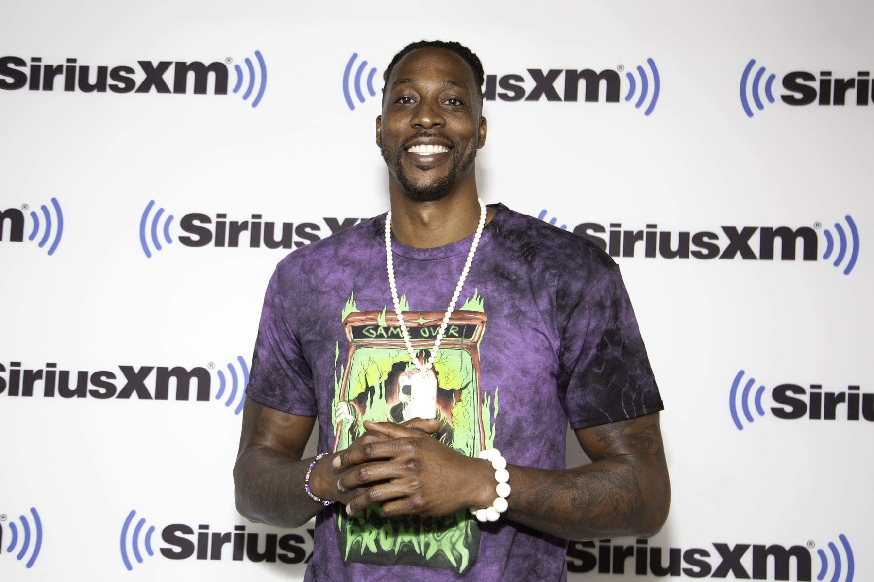 NEW YORK, NEW YORK - JULY 25: Dwight Howard visits SiriusXM Studios on July 25, 2023 in New York City. (Photo by Santiago Felipe/Getty Images)