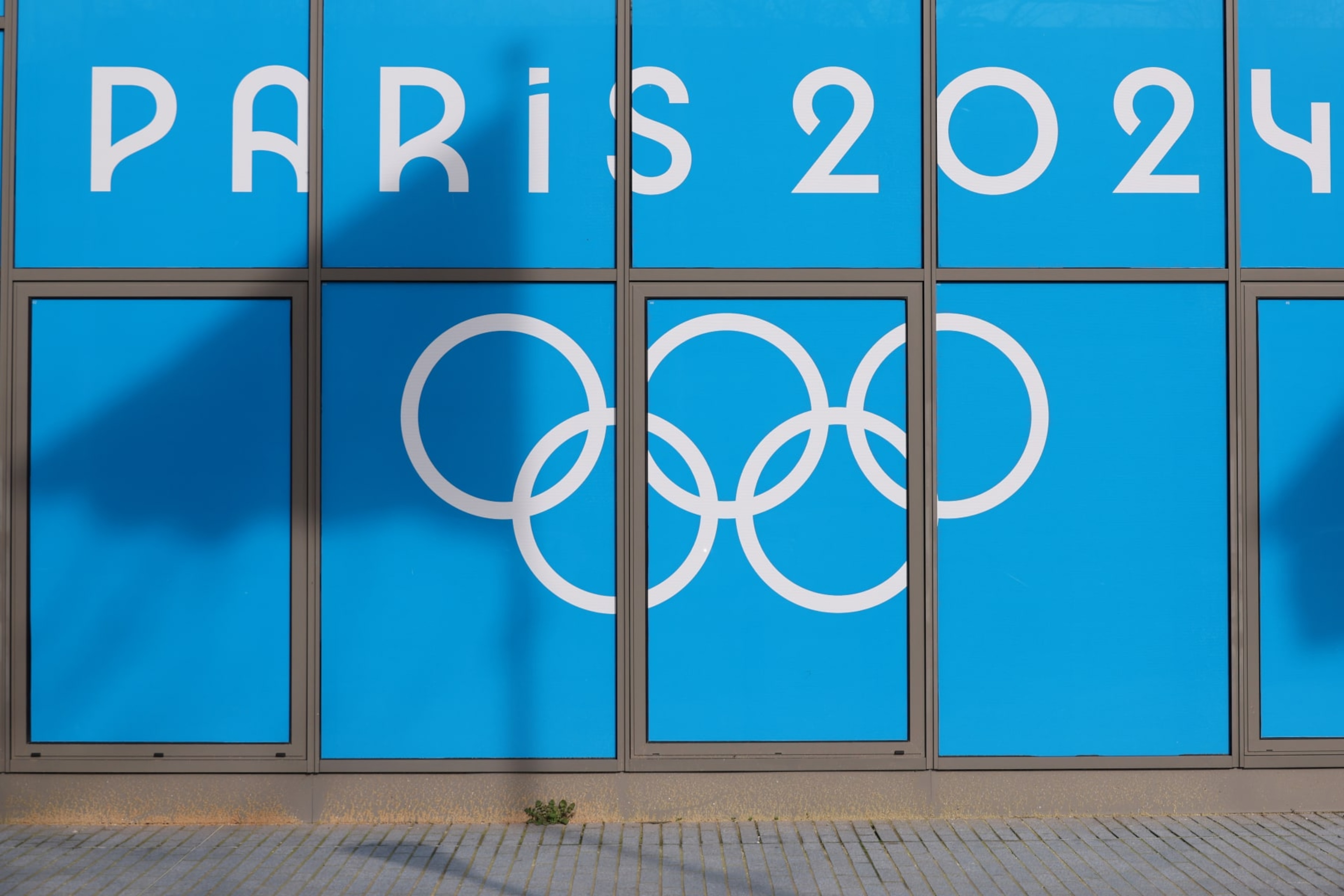 LILLE, FRANCE - MARCH 20: The Paris 2024 logo, representing the Olympic and Paralympic games, is seen 128 Days prior to the start of the Paris 2024 Olympic and Paralympic games on March 20, 2024 in Lille, France. The Pierre Mauroy stadium in Villeneuve-d’Ascq will host the basketball and handball competitions during the XXXIII Olympic Summer Games, from 26 July to 11 August.  (Photo by Pascal Le Segretain/Getty Images)