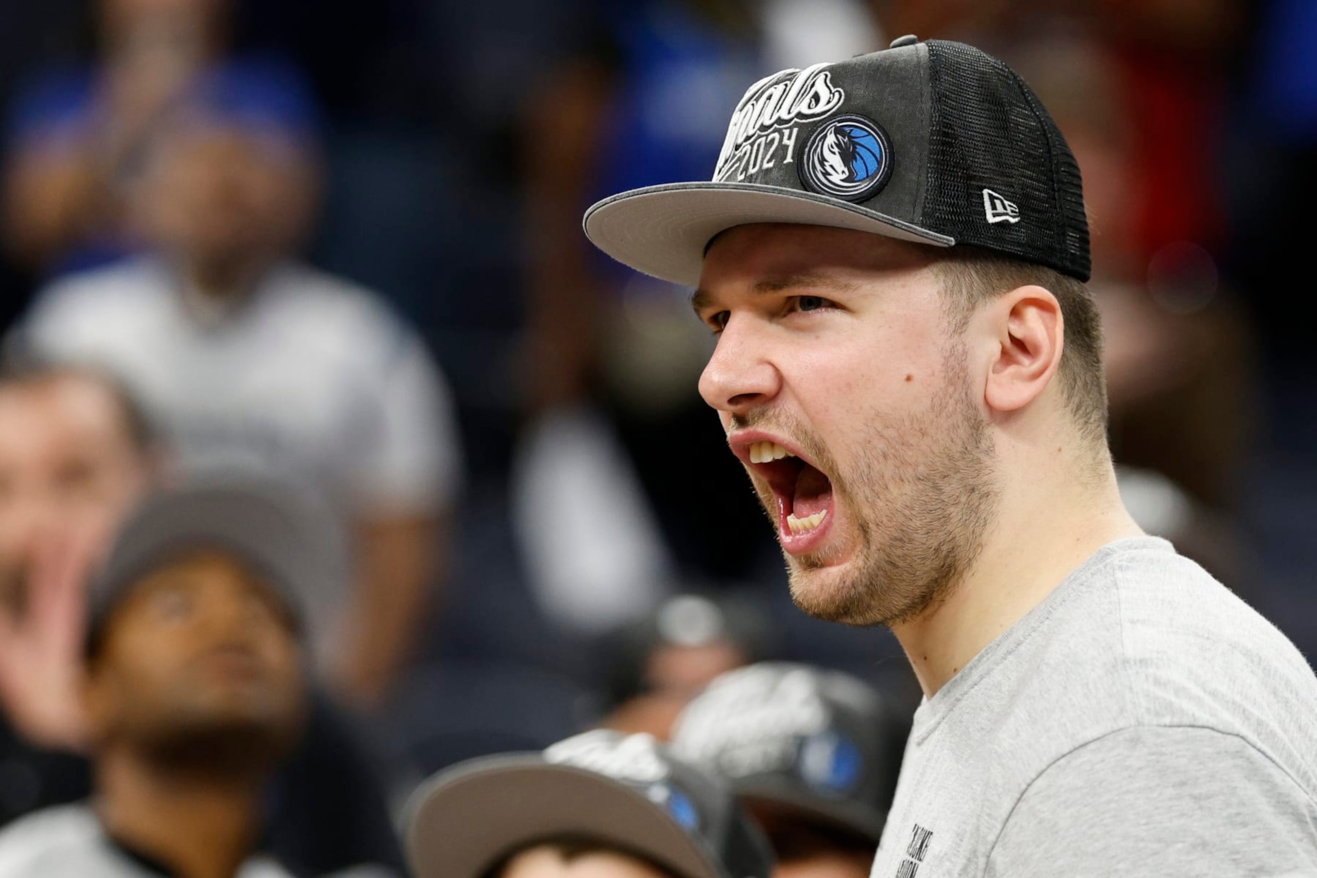 MINNEAPOLIS, MINNESOTA - MAY 30: Luka Doncic #77 of the Dallas Mavericks celebrates after a 124-103 victory against the Minnesota Timberwolves in Game Five of the Western Conference Finals at Target Center on May 30, 2024 in Minneapolis, Minnesota. NOTE TO USER: User expressly acknowledges and agrees that, by downloading and or using this photograph, User is consenting to the terms and conditions of the Getty Images License Agreement. (Photo by David Berding/Getty Images) MINNEAPOLIS, MINNESOTA - MAY 30: Luka Doncic #77 of the Dallas Mavericks celebrates after a 124-103 victory against the Minnesota Timberwolves in Game Five of the Western Conference Finals at Target Center on May 30, 2024 in Minneapolis, Minnesota. NOTE TO USER: User expressly acknowledges and agrees that, by downloading and or using this photograph, User is consenting to the terms and conditions of the Getty Images License Agreement. (Photo by David Berding/Getty Images)