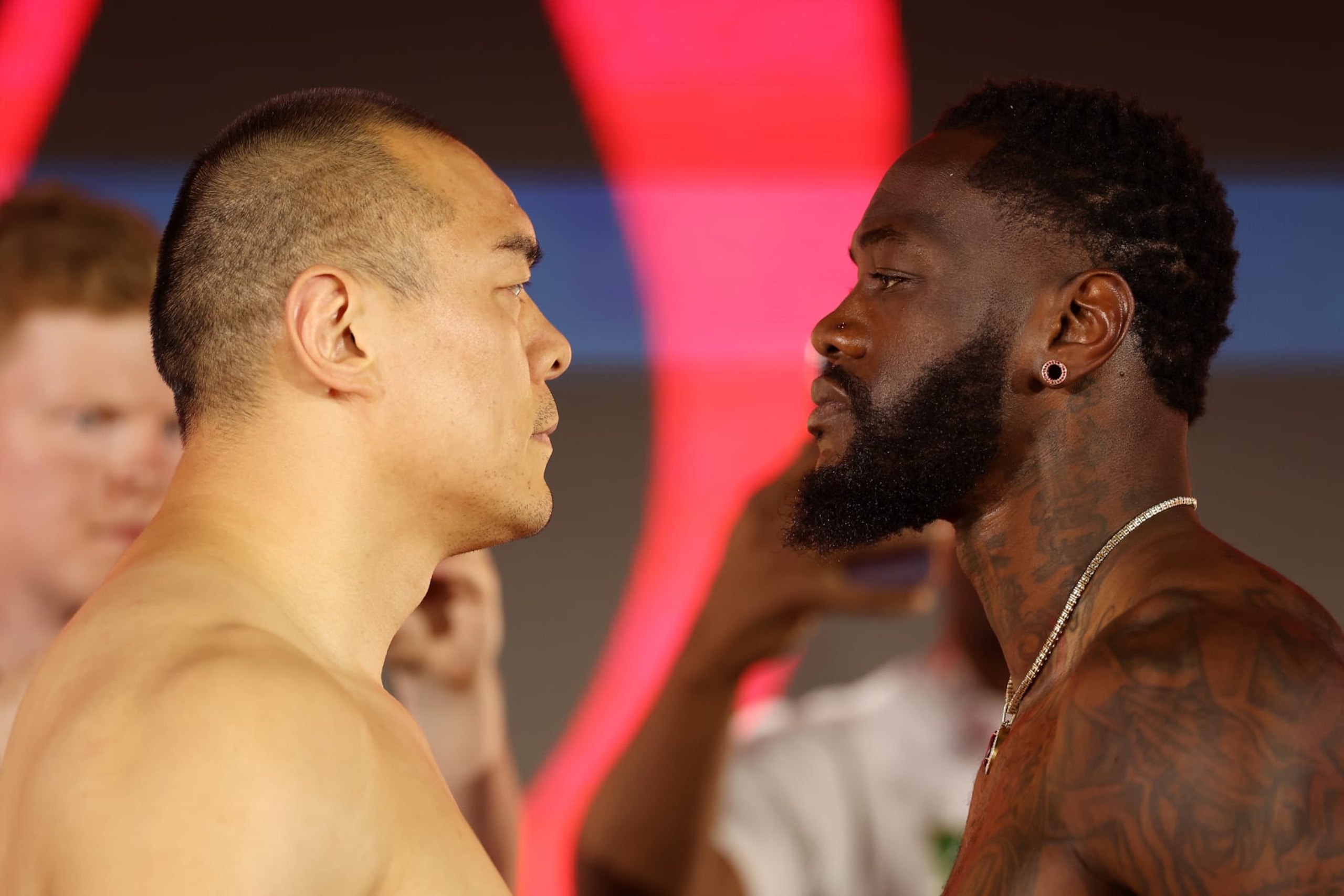 Zhilei Zhang squares off against Deontay Wilder