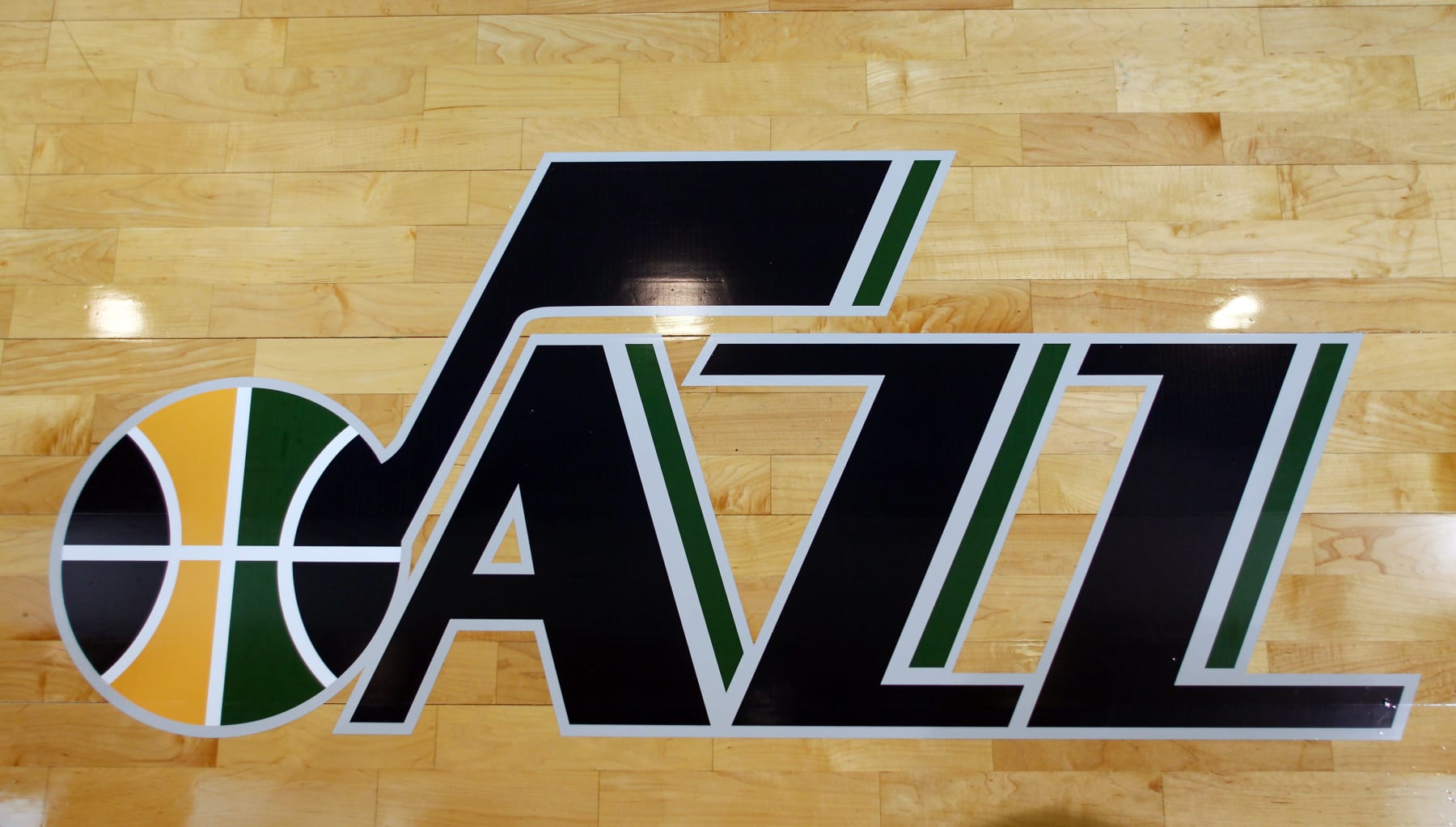 SALT LAKE CITY, UT - JUNE 15:  An additional Utah Jazz logo unveiled at EnergySolutions Arena on June 15, 2010 in Salt Lake City, Utah. NOTE TO USER: User expressly acknowledges and agrees that, by downloading and or using this Photograph, User is consenting to the terms and conditions of the Getty Images License Agreement. Mandatory Copyright Notice: Copyright 2010 NBAE (Photo by Steve C. Wilson/NBAE via Getty Images)