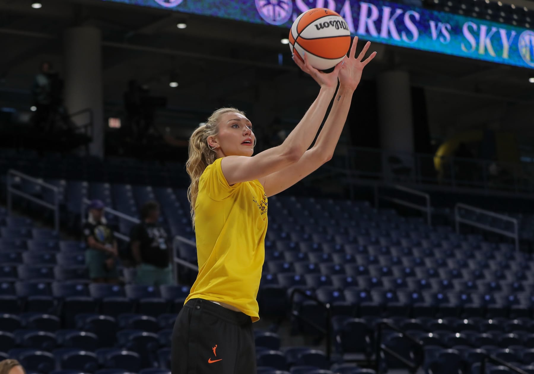 CHICAGO, IL - MAY 30: Cameron Brink #22 of the Los Angeles Sparks during shoot around on May 30, 2024 at Wintrust Arena in Chicago, Illinois. (Photo by Melissa Tamez/Icon Sportswire via Getty Images)